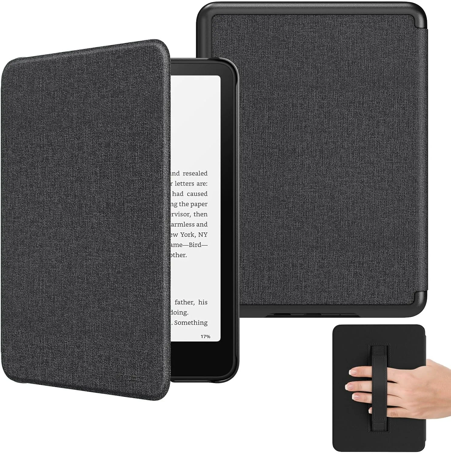 MoKo Case for 7" Kindle Paperwhite 12th Gen 2024 & Kindle Colorsoft, Black