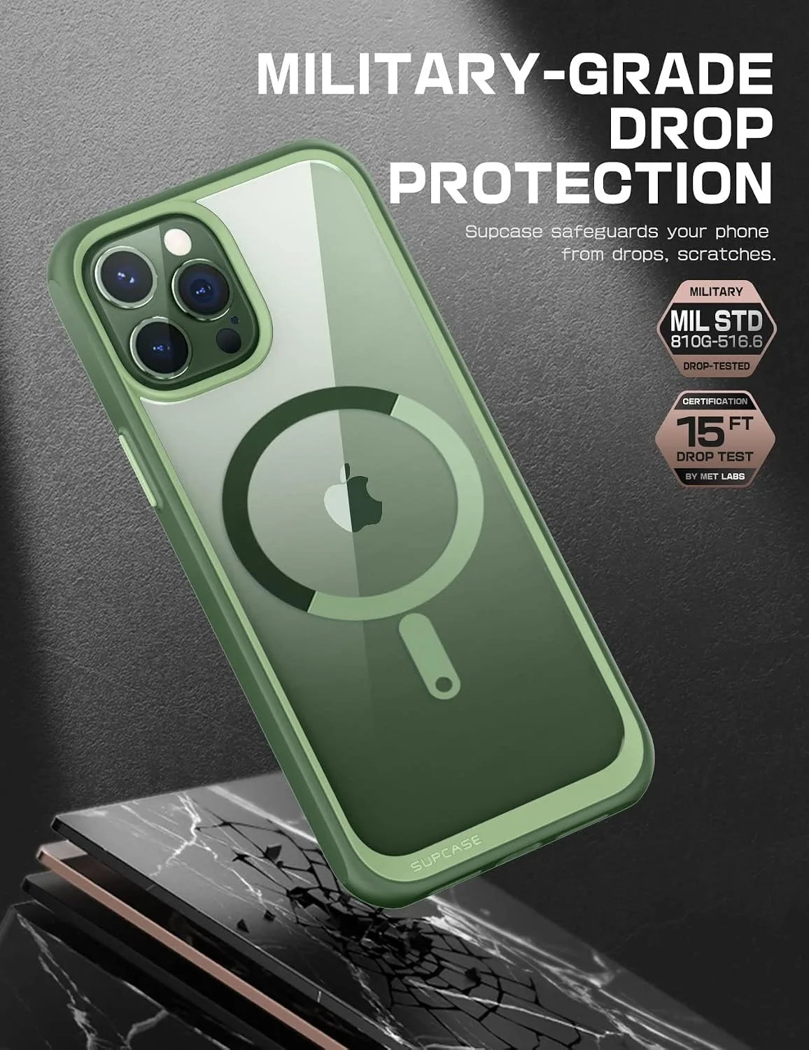 SUPCASE for iPhone 13 Pro Case, Compatible with MagSafe, Cerulean
