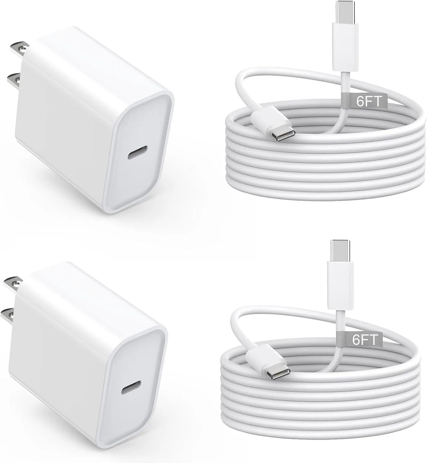 USB C Charger for iPhone 17/16 Charger Fast Charging,Type C Charge Apple Fast USB C Wall Chargers Block Adapter 6FT Charging Cable Cord for iPhone 17 Pro Max/Air/16/16Pro/15/15 Plus/iPad Pro/Air/Mini