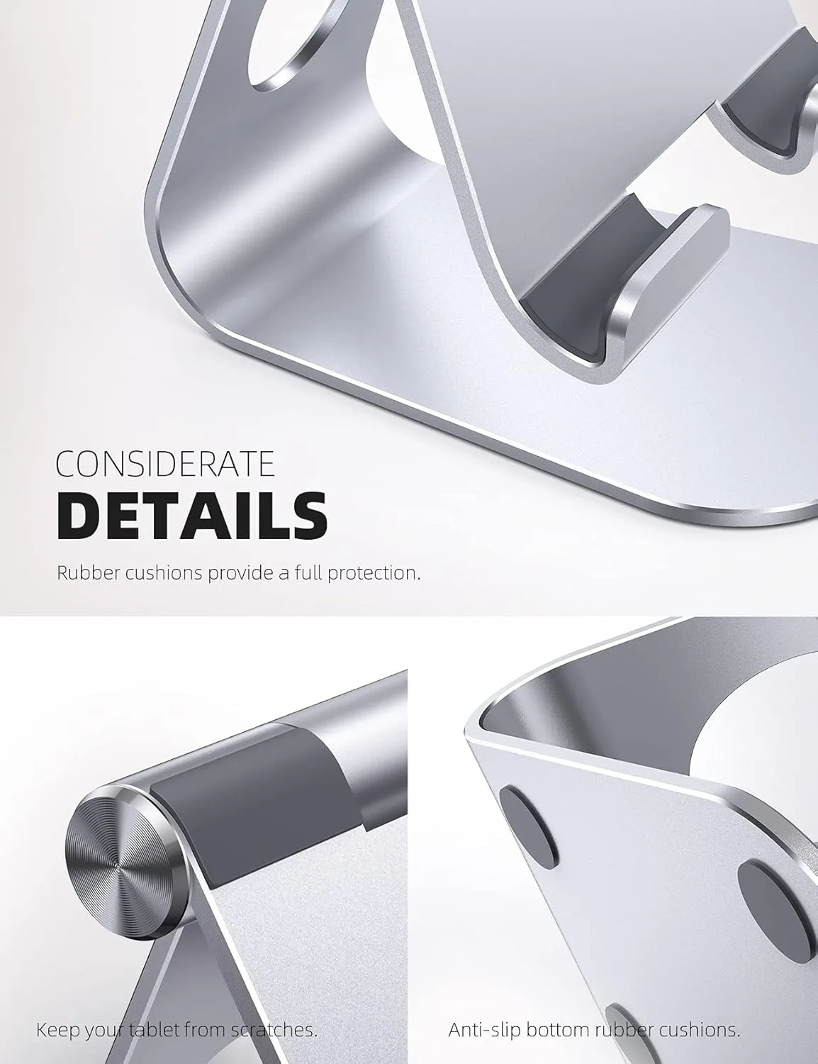 Lamicall iPad Stand Adjustable Tablet Holder, Sturdy Aluminum, Multi-Angle