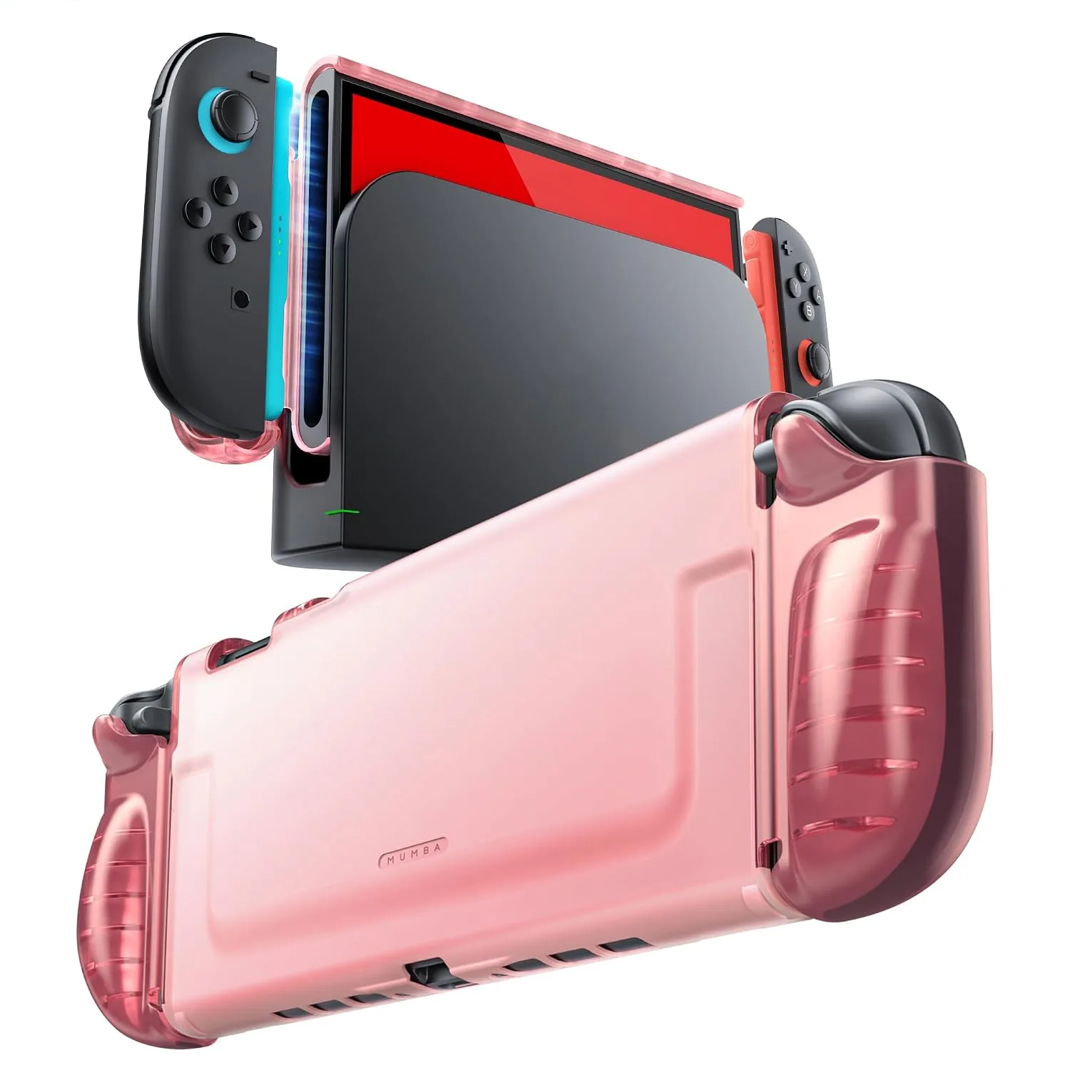 Funda Mumba Dockable Clear para Nintendo Switch 2 2025 Rosa