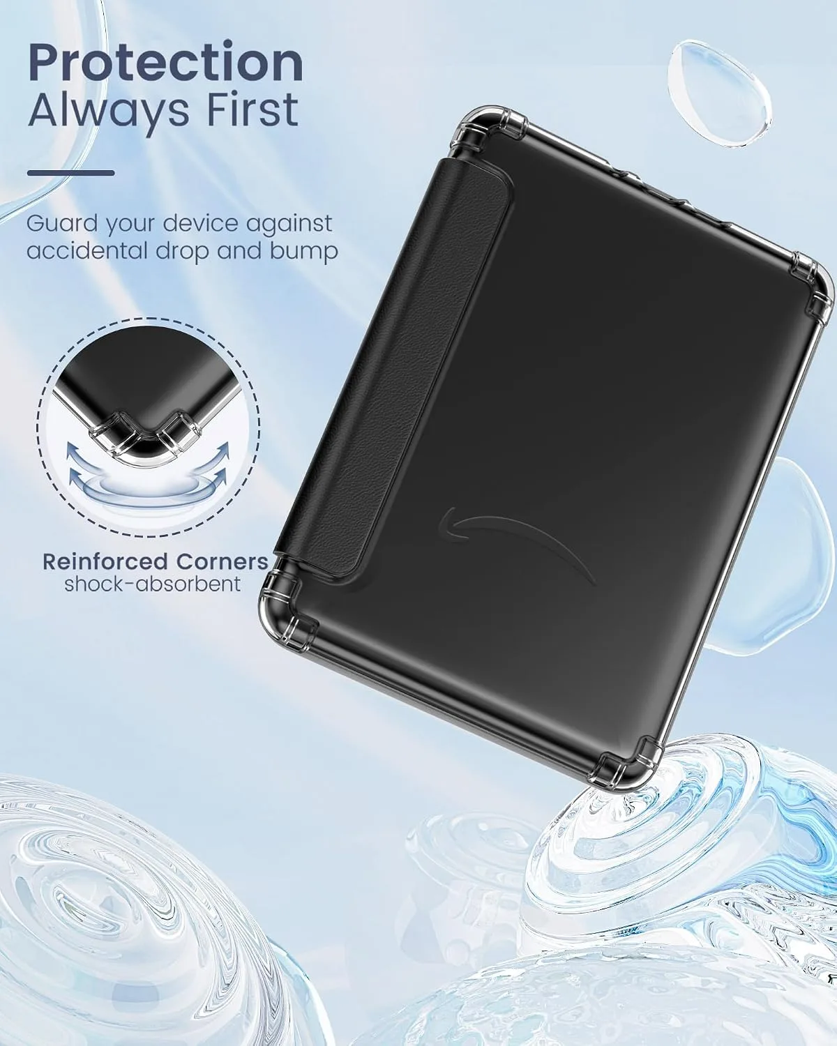 MoKo Case for Kindle Paperwhite 12th Gen & Colorsoft 2024, Black