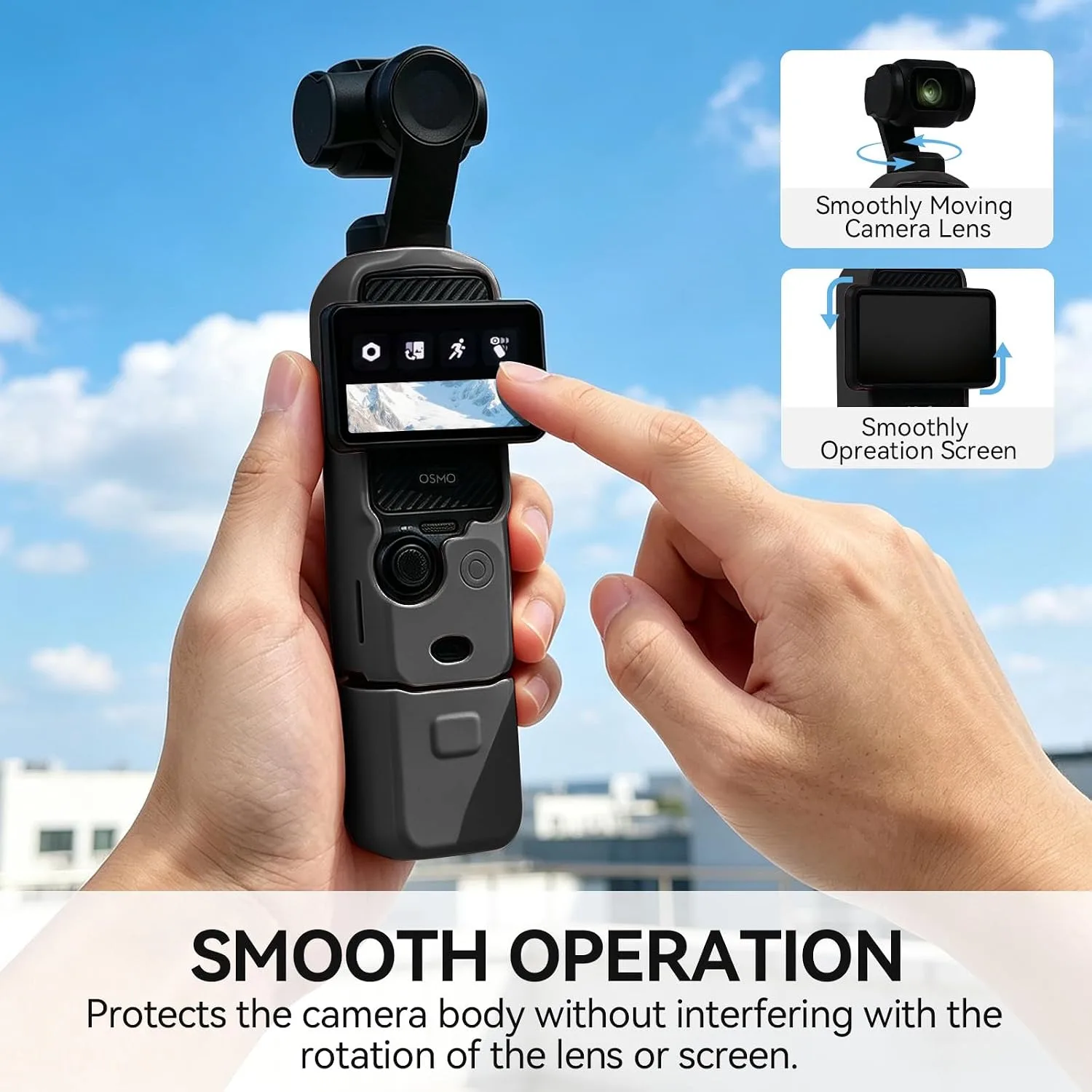 Protective Case for DJI Osmo Pocket 3/Xtra Muse Camera(Black)