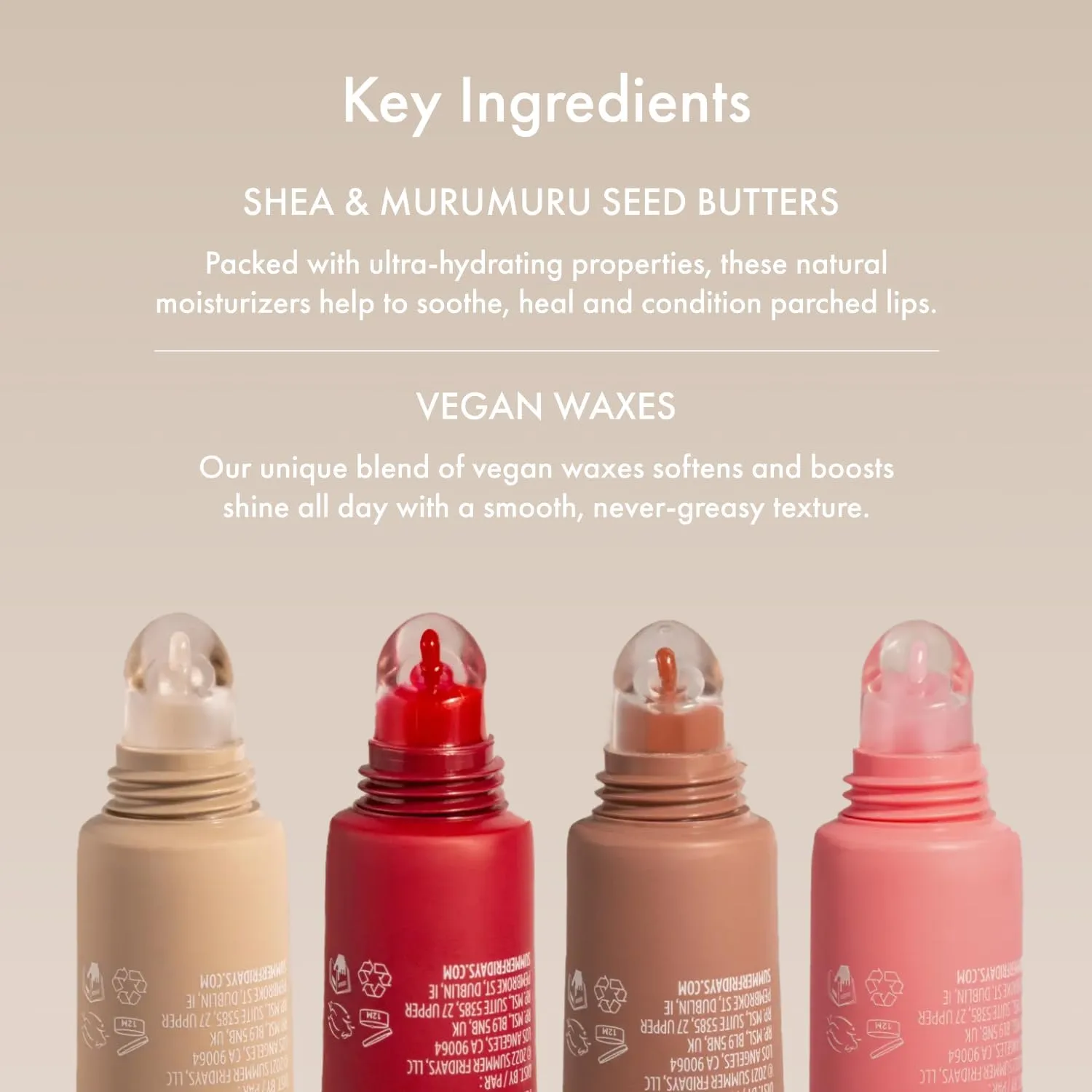 Summer Fridays Lip Butter Balm - Moisturizing Lip Gloss for Instant Shine + Sheer Color - With Nourishing Shea Butter - Everyday Makeup + Skin Care Summer Essentials - Vegan - Cherry (.5 Oz)