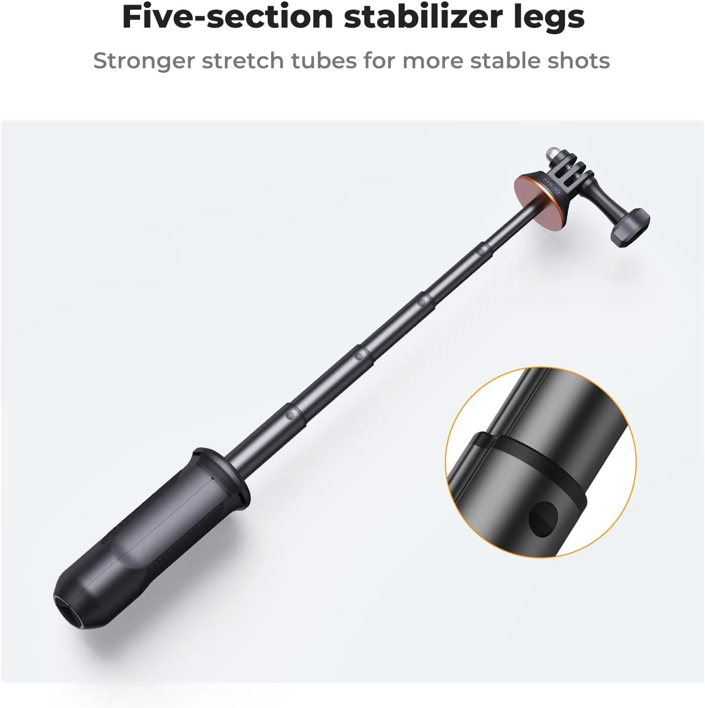 K&F CONCEPT 33.5cm/13.2" Mini Desktop Selfie Stick Action Camera Tripod
