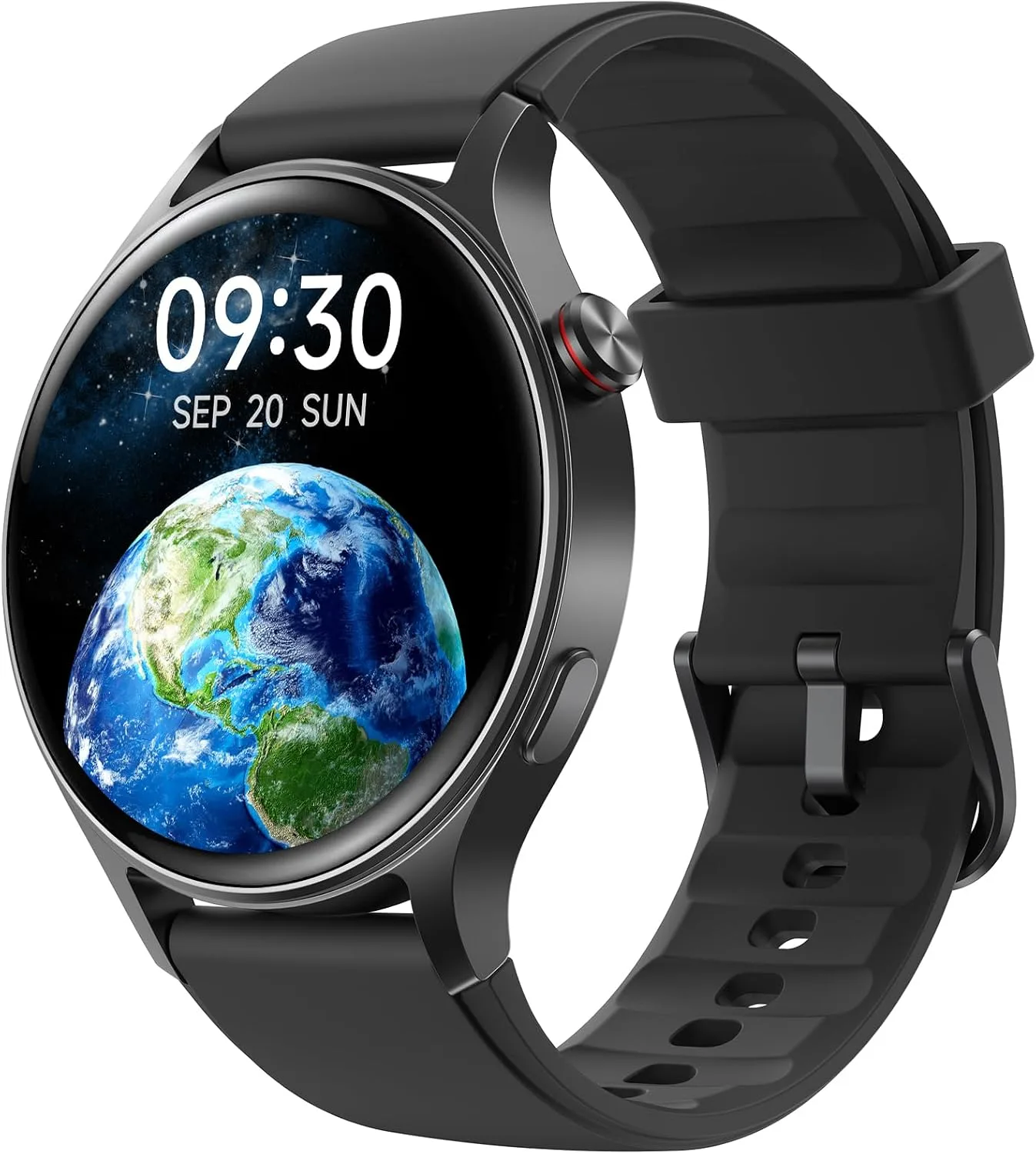 Fitpolo Smart Watch for Men Women,1.3" AMOLED Fitness Tracker (Black)