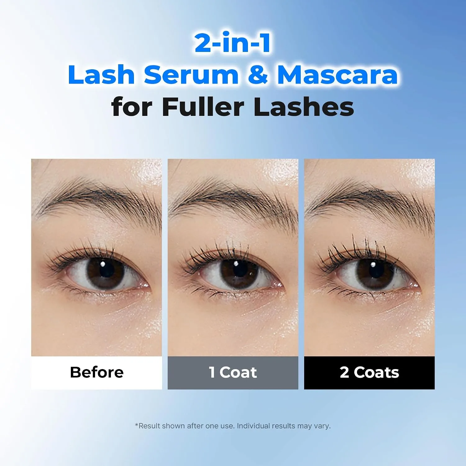 Epais Eyelash Black Tinted Serum, 2-in-1 Lash Growth Enhancer and Tinting Treatment, 7 Peptides and Biotin Formula for Longer Thicker Lashes, Charcoal-Based Black Food Complex, Korean Lash Care
