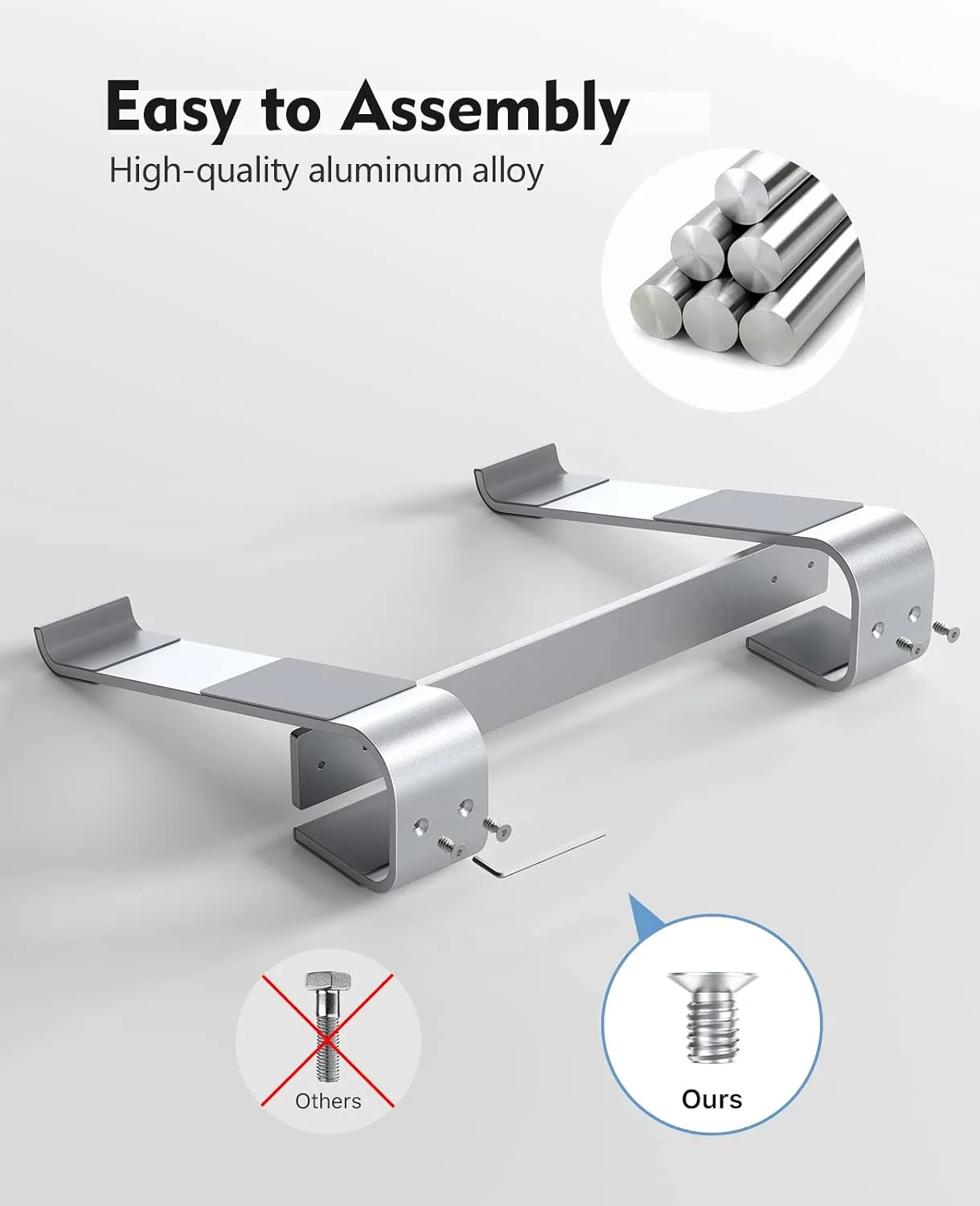 Soqool Laptop Stand for Desk,Aluminum Computer Stand for Cooling