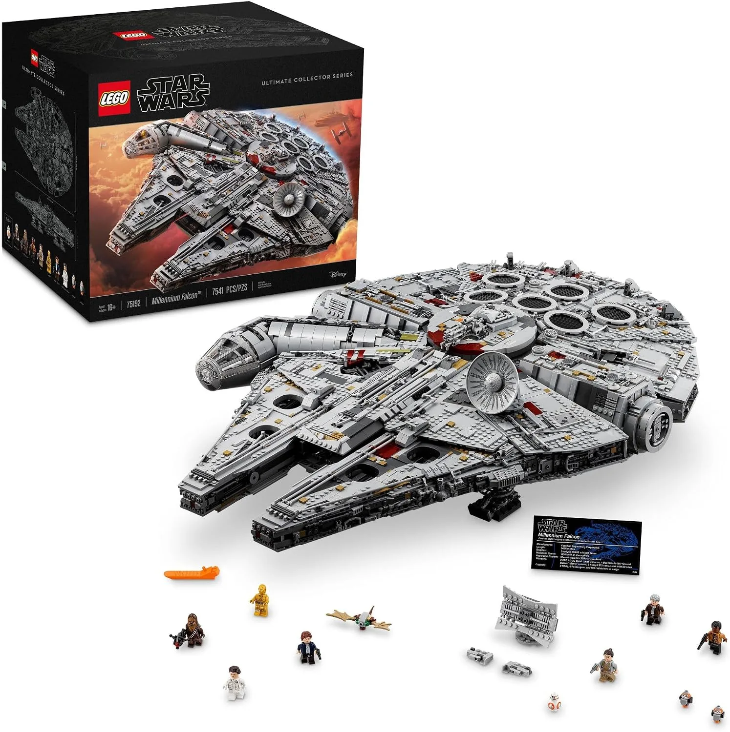 LEGO Star Wars Millennium Falcon - Building Set for Adults, Ages 16+ - Gift for Birthday - Movie Collectible Model Kit - Display in Home or Office - 75192