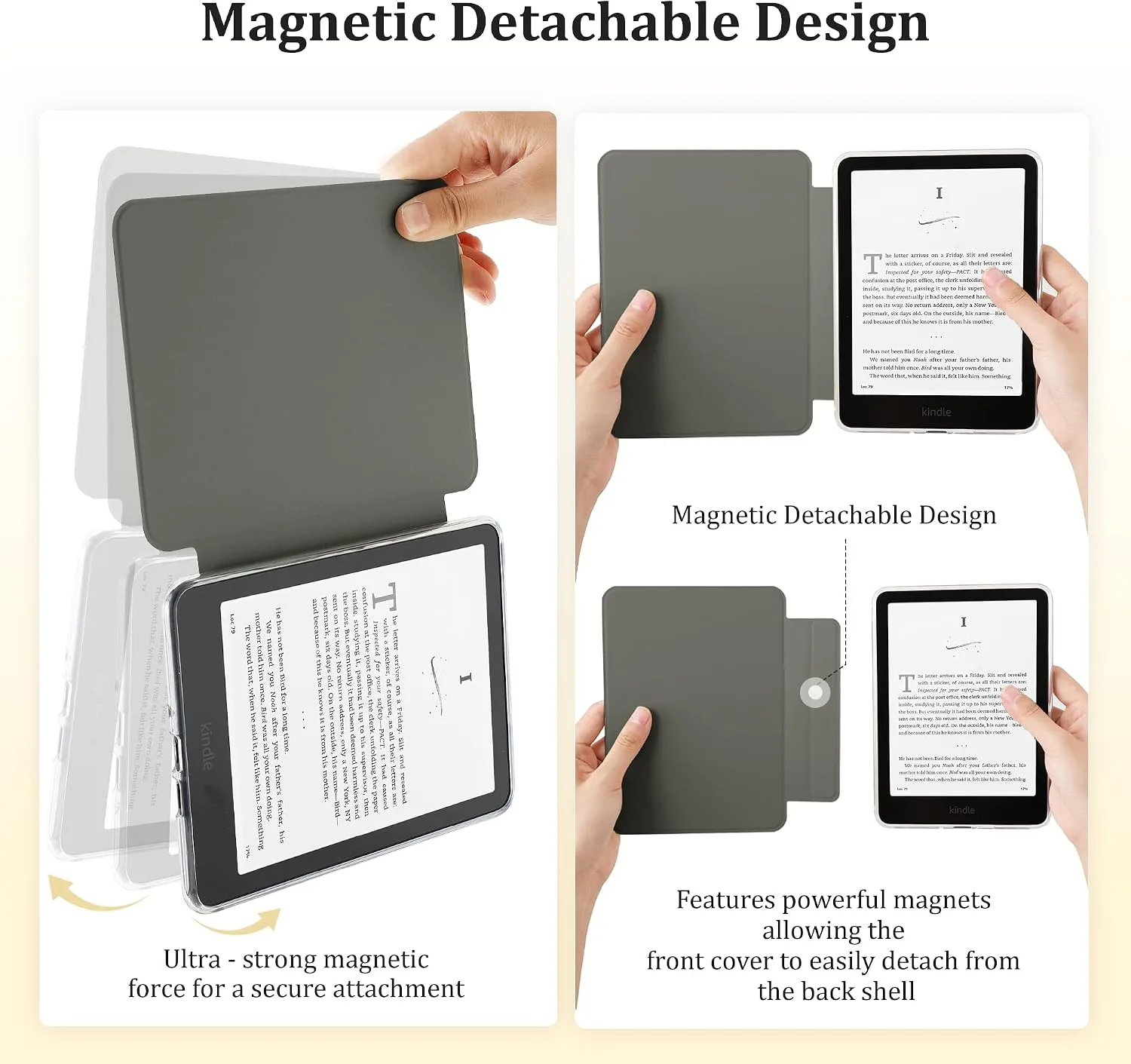 SESENSE Magnetic Case for 7'' Kindle Paperwhite 12th Gen 2024 & Colorsoft