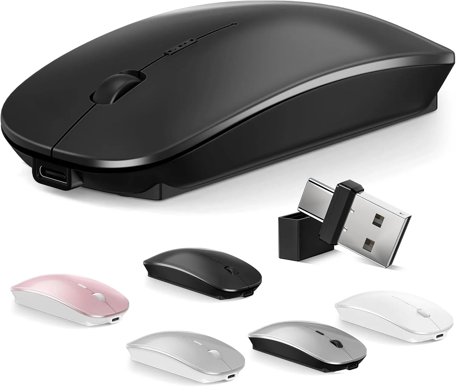 Mouse for MacBook Wireless Bluetooth Mice Laptop Mac Pro PC iPad Dual Mode