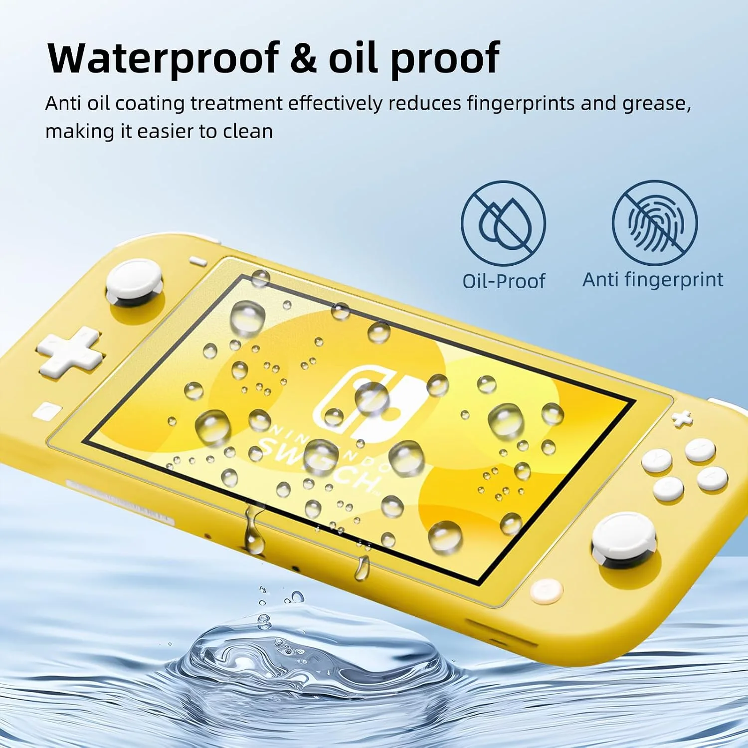 2-Pack Matte Tempered Glass Screen Protector for Switch Lite Model 2019 [5.5 Inch]，Anti Glare, Anti Scratch, Bubble Free, 9H Hardness, Easy Installation