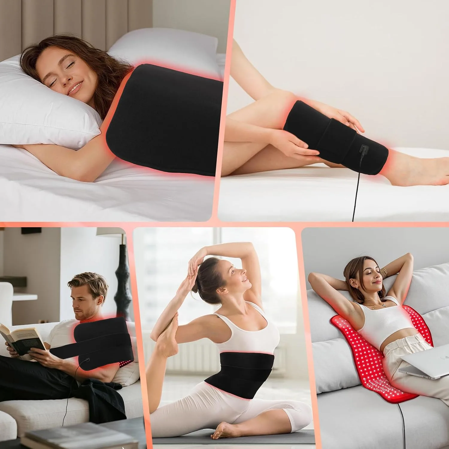 Red Light Therapy for Body,600 LEDs 26.8" x 23.5" Red Light Therapy Mat