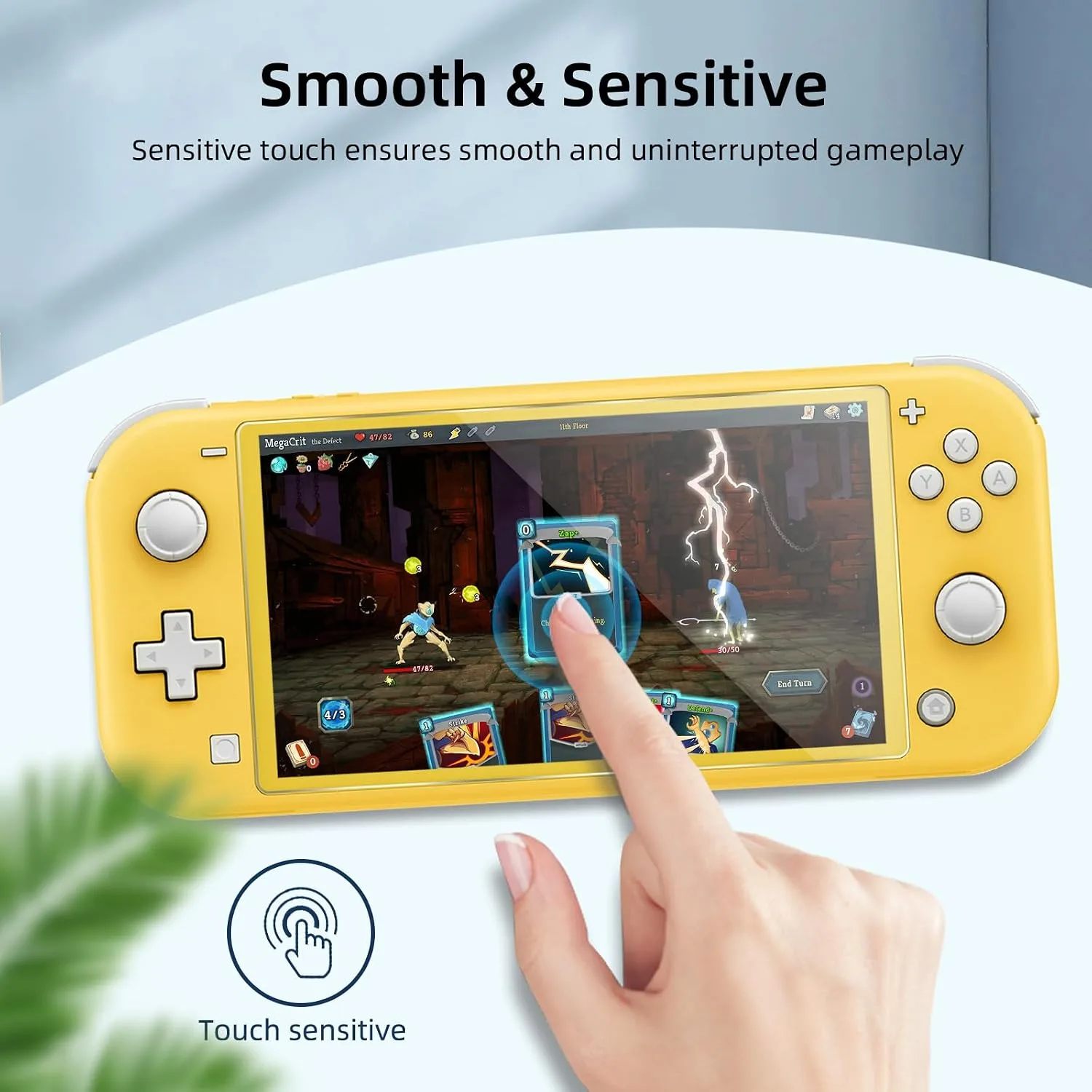2-Pack Tempered Glass Screen Protector for Switch Lite Model 2019 [5.5 Inch]，HD Clear, Anti Scratch, Bubble Free, Easy Installation, 9H Hardness, Ultra Thin