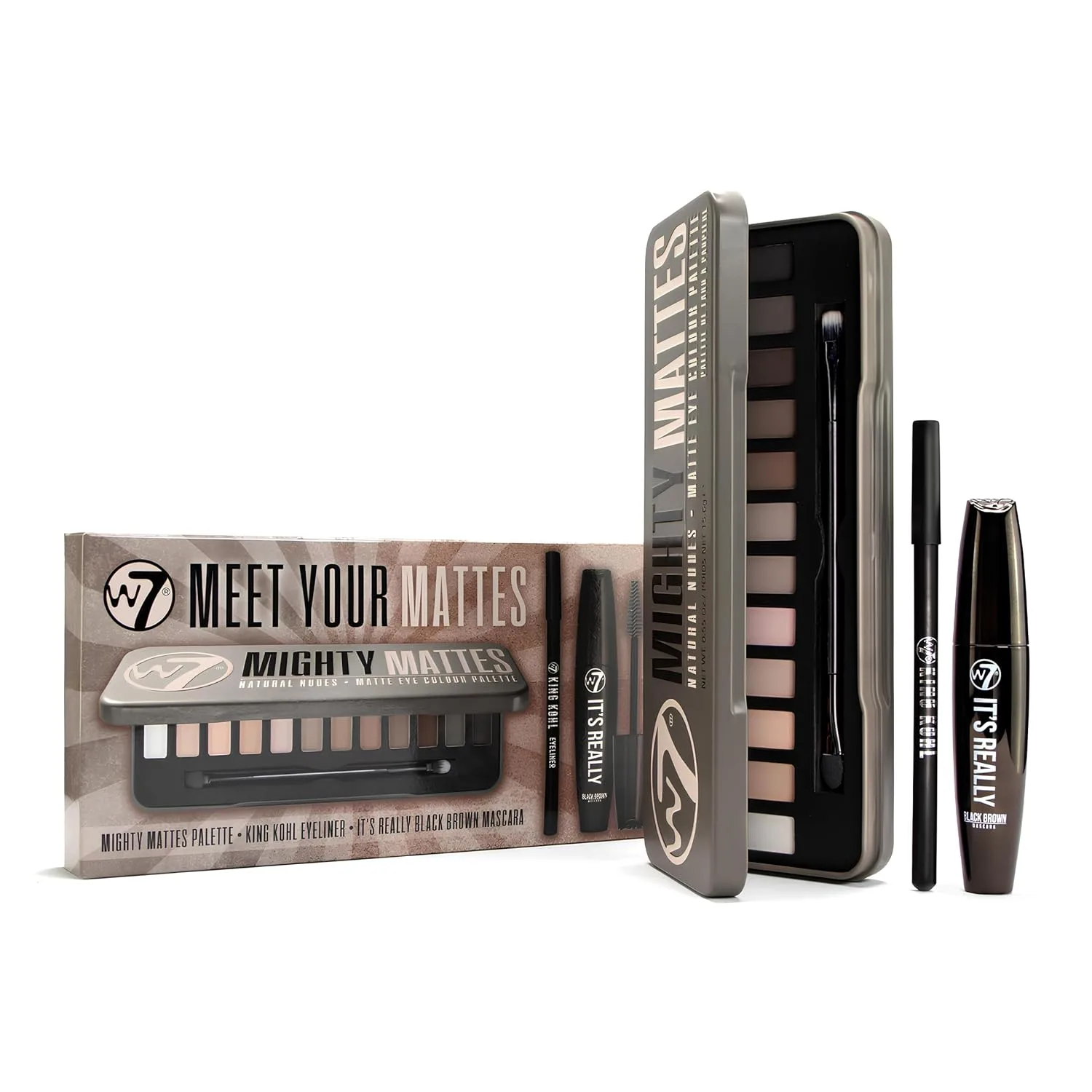 W7 Meet Your Mattes Gift Set - Eyeshadow, Mascara and Eyeliner Kit