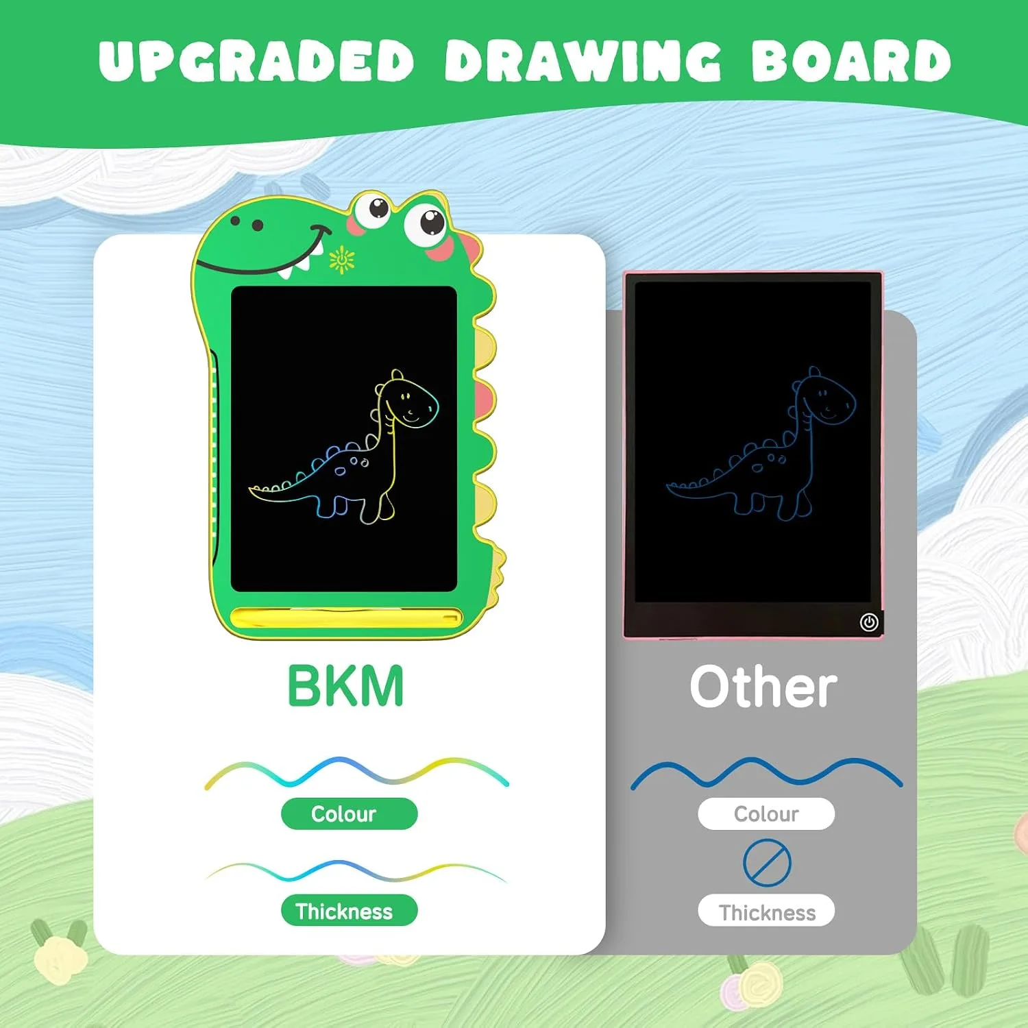 BKM LCD Writing Tablet for Kids, Educational Toddler Toys, 8.5 inch