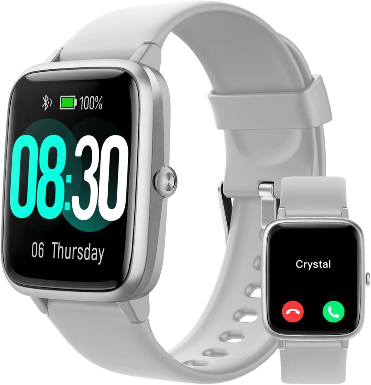 Smartwatch GRV Bluetooth para iPhone y Android Gris
