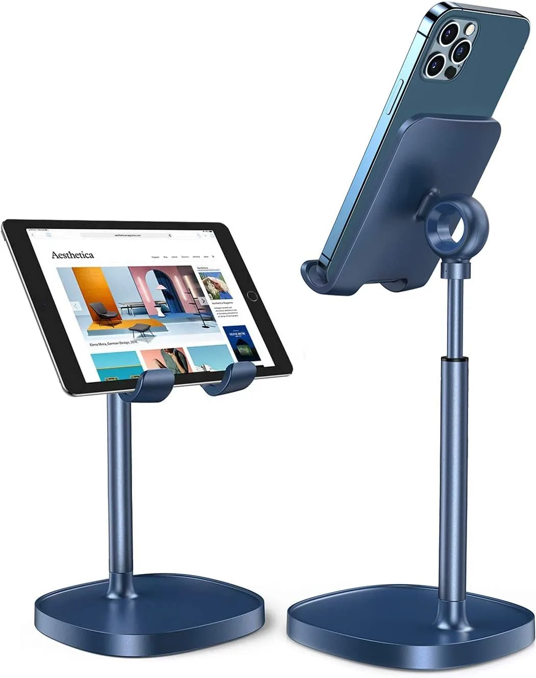 LISEN Cell Phone Stand, Phone Holder for Desk, Blue Gaming Accessories