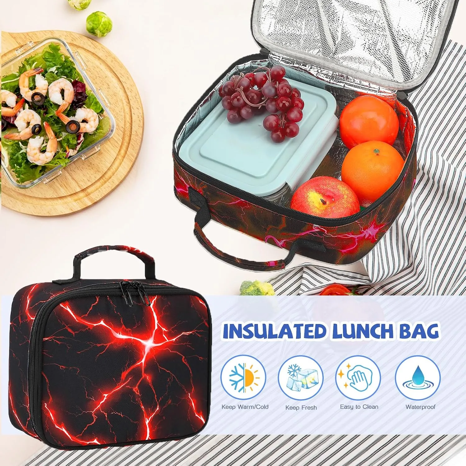 DIGOBAY Boys Backpack for School, 6PCS Cool Luminous Gamer Backpack for Boys with Kids Bento Box Lunch Bag Pencil Case, Kids Backpacks Bookbag for Teen Boys Elementary Middle High School