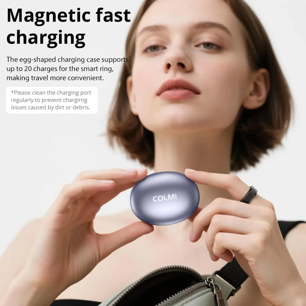 COLMI Ring 2 Radiant Smart Ring, Smart Ring for Women & Men, No App Fee.
