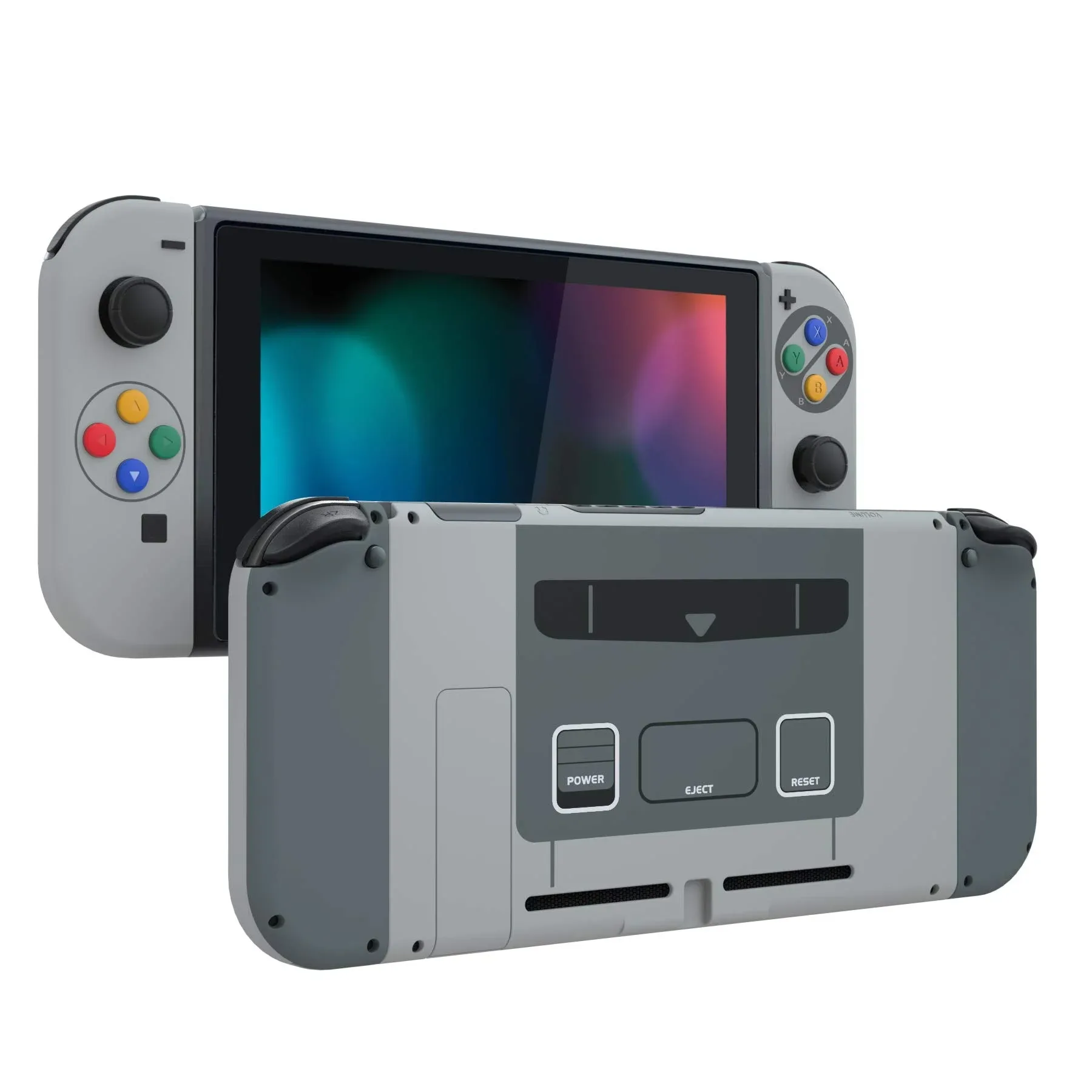 Kit de carcasa de reemplazo eXtremeRate para Nintendo Switch estilo SwitchCube con botones completos