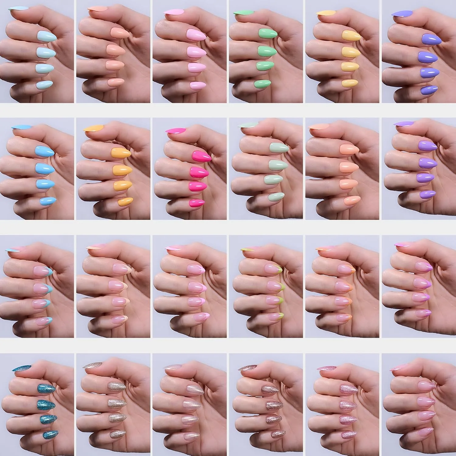 Beetles Press On Nails Kit - Chromatic Reverie, 720pcs 24 Colors 15 Size