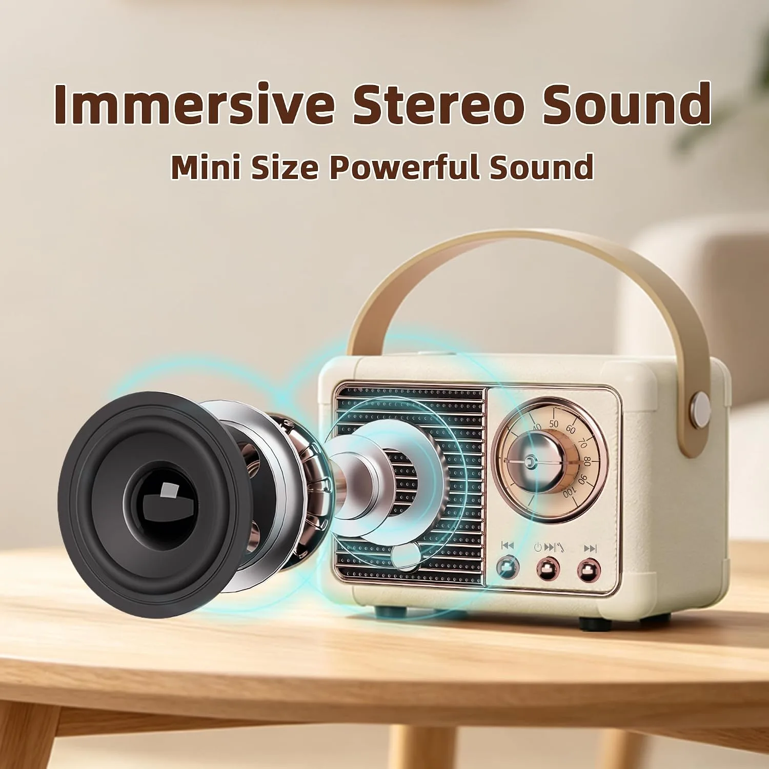 Baolira Retro Bluetooth Speaker, Vintage Decor, Birthday Gifts for Women