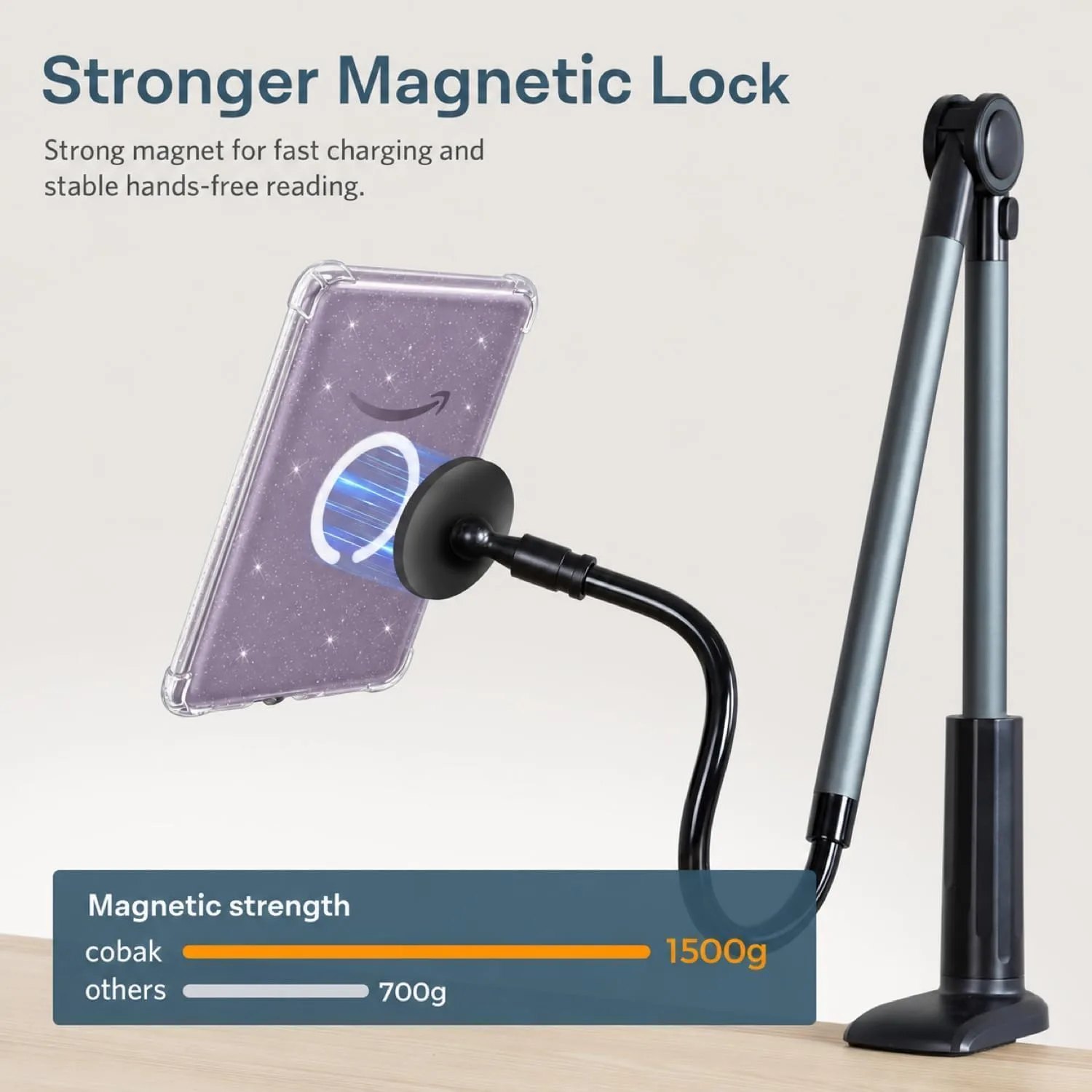 CoBak Magnetic Ring Clear Case for 6" Kindle Basic 12th Generation 2026