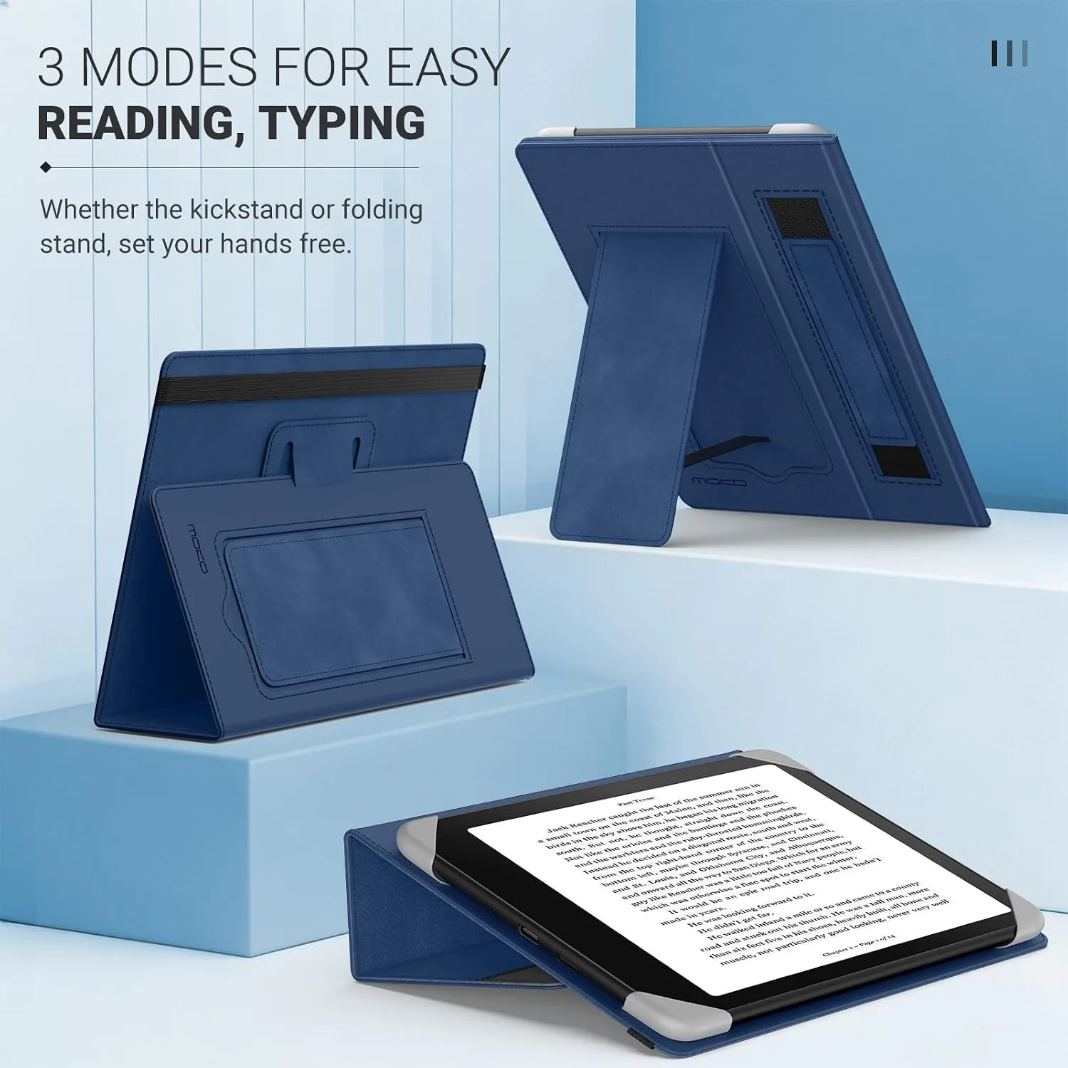 MoKo Universal Case for 6.8,7 Inch Paperwhite eReaders&Tablets,Blue/Grey