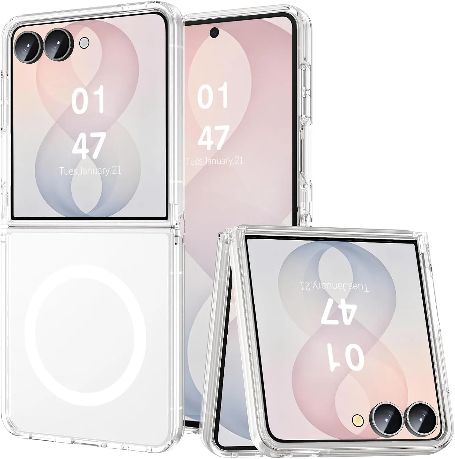 Funda para Samsung Galaxy Z Flip 8 Yinlai Transparente Antiamarillamiento 6.9" 2026