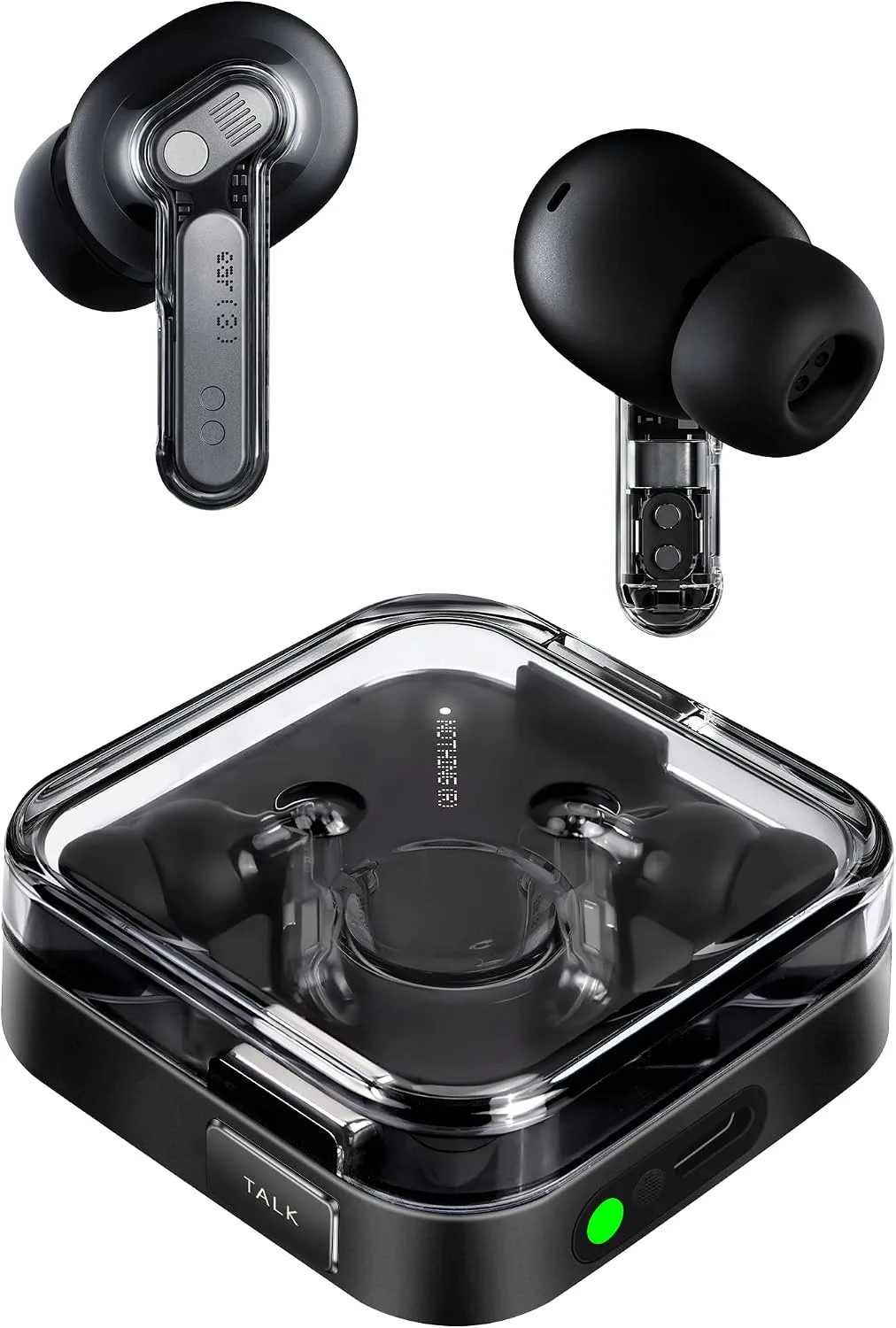 Nothing Ear (3) Wireless Earbuds Super Mic 45dB Hybrid Active Noise Cancelling Bluetooth Headphones Hi-Res 6 Mics, 12mm Dynamic Bass Boost, Dual Connect ANC Sport Ear Buds for iPhone Android, Black