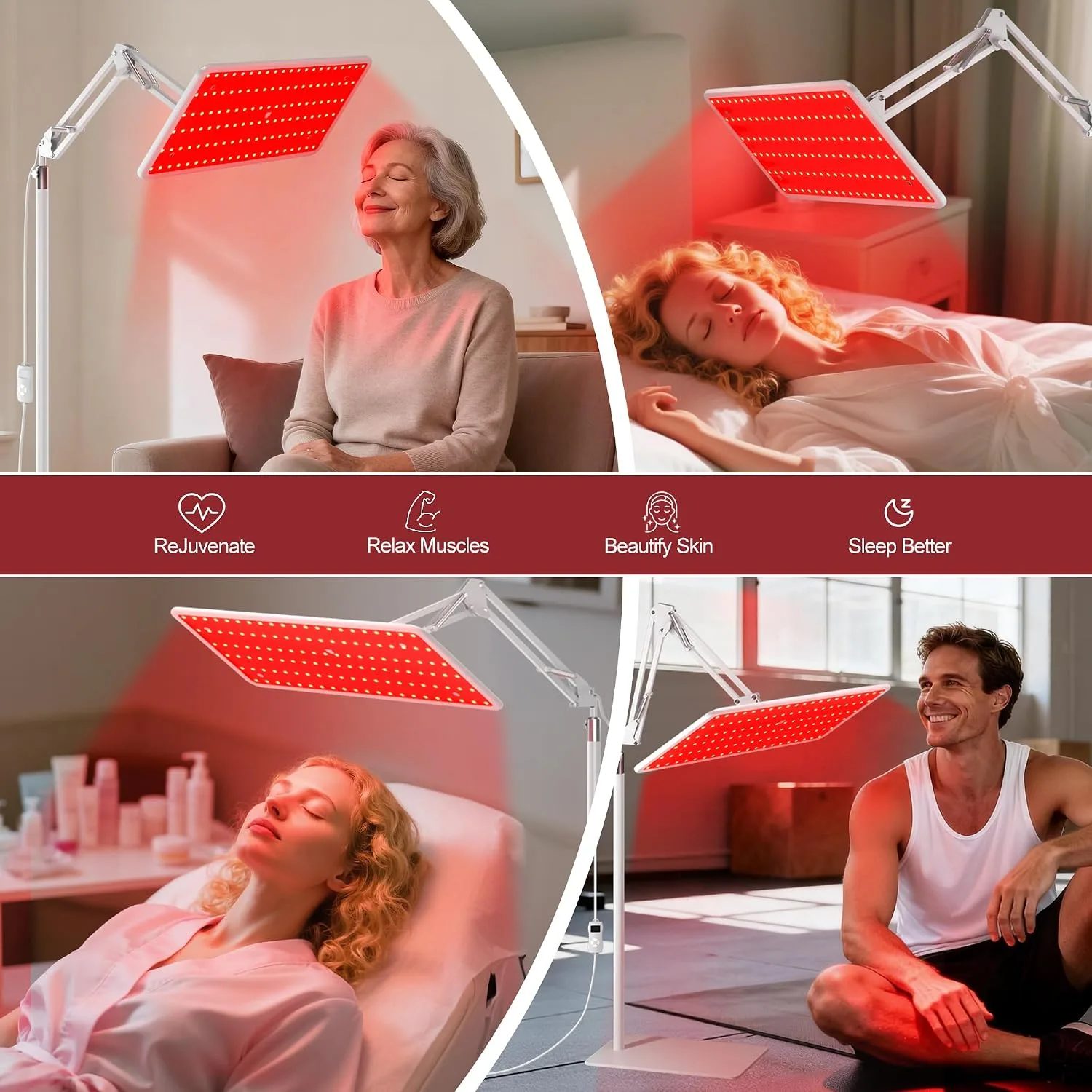 Morfone Red Light Therapy for Body Face Tri-Wavelength 660nm, 850nm, 940nm