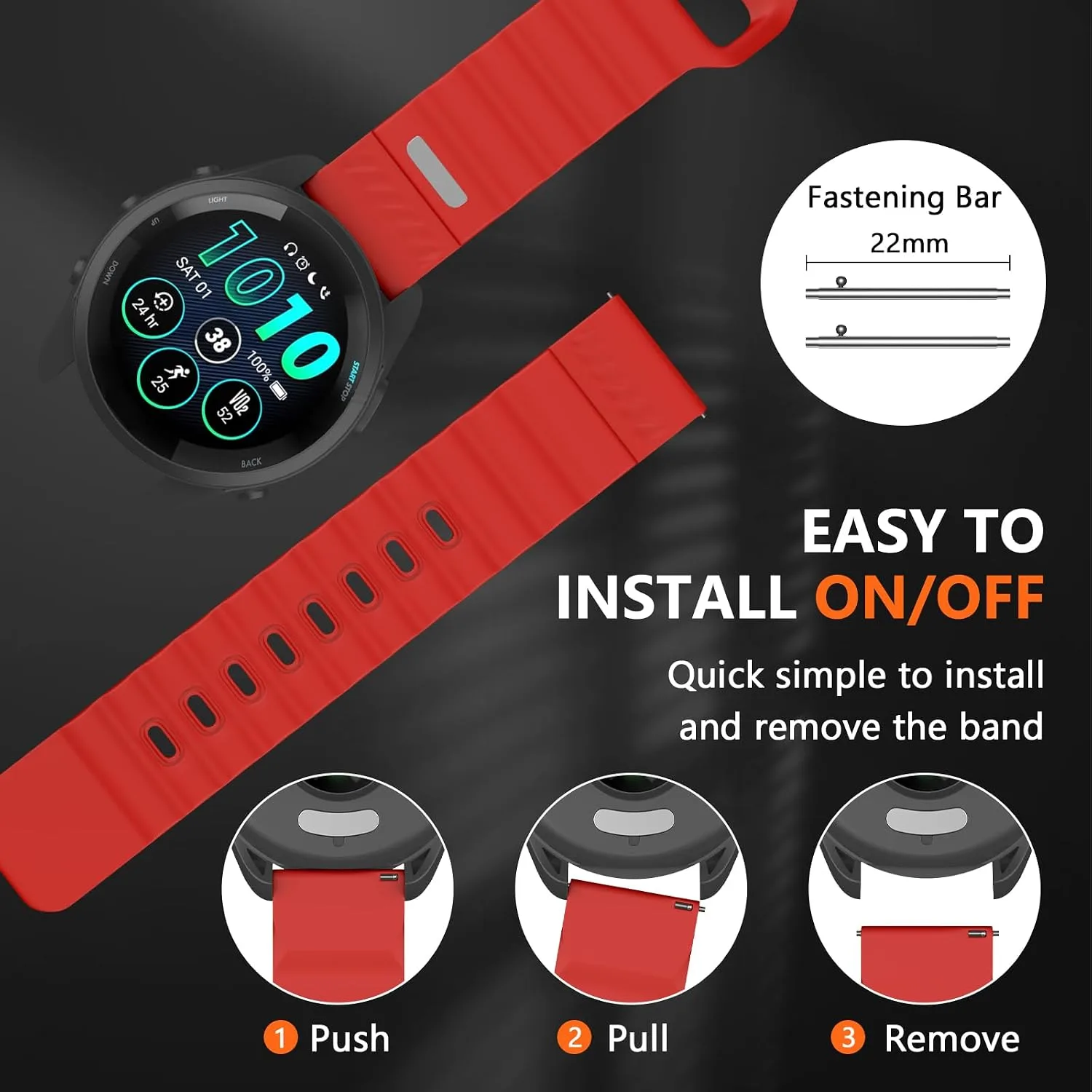 OVERSTEP Watch Band for Coros Pace 4/3/Apex 2 Pro/Apex 46mm/Apex Pro
