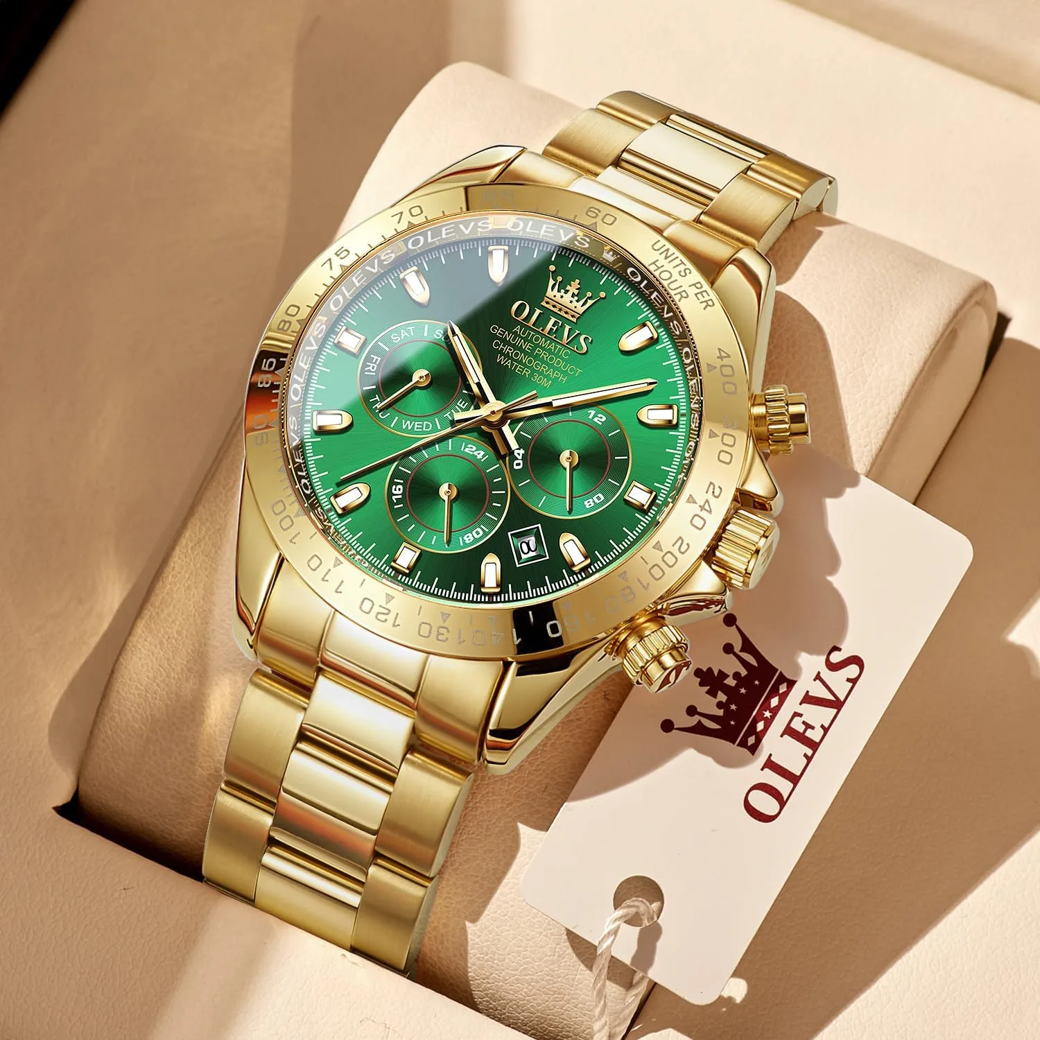 OLEVS Automatic Gold Watches for Men Luxury Classic Stainless Steel