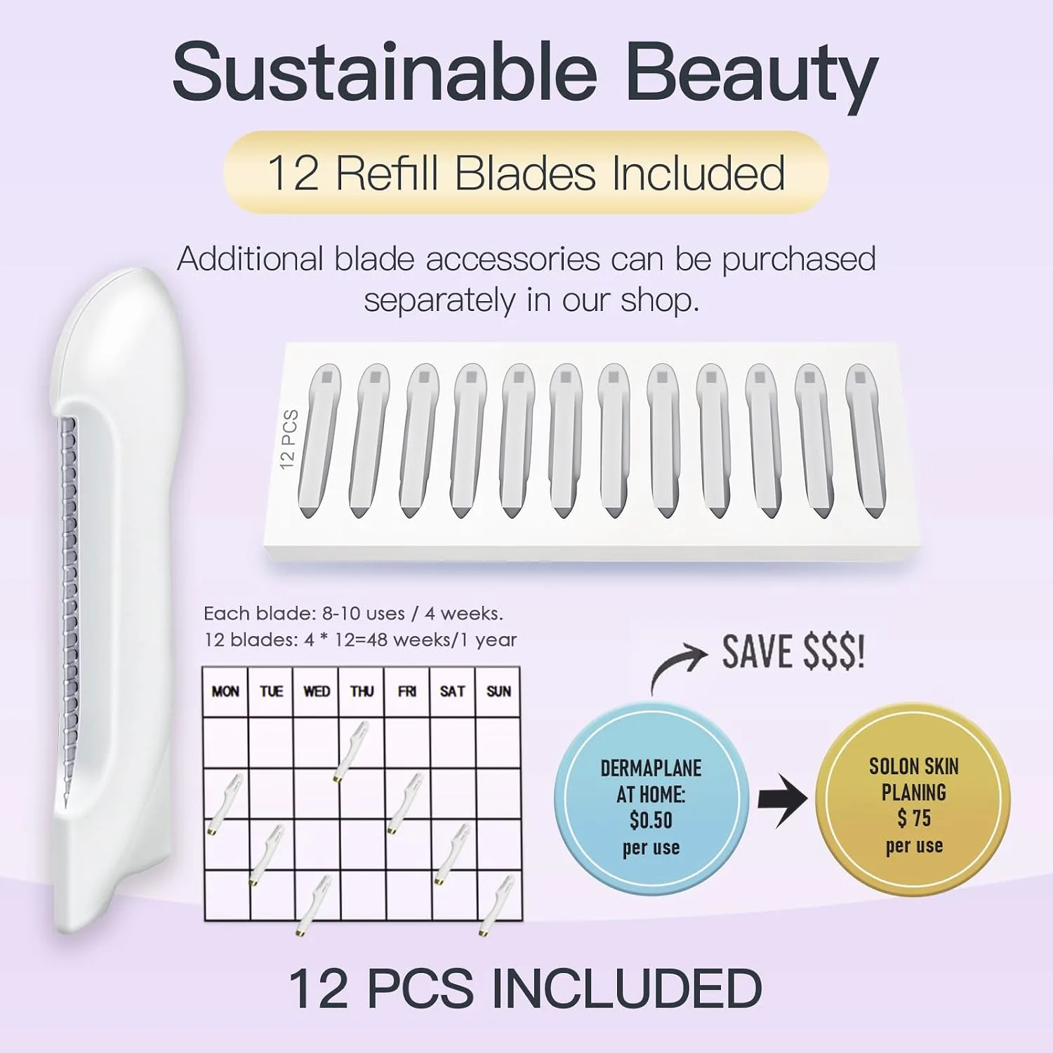 Sonic Dermaplane razor for Women Face