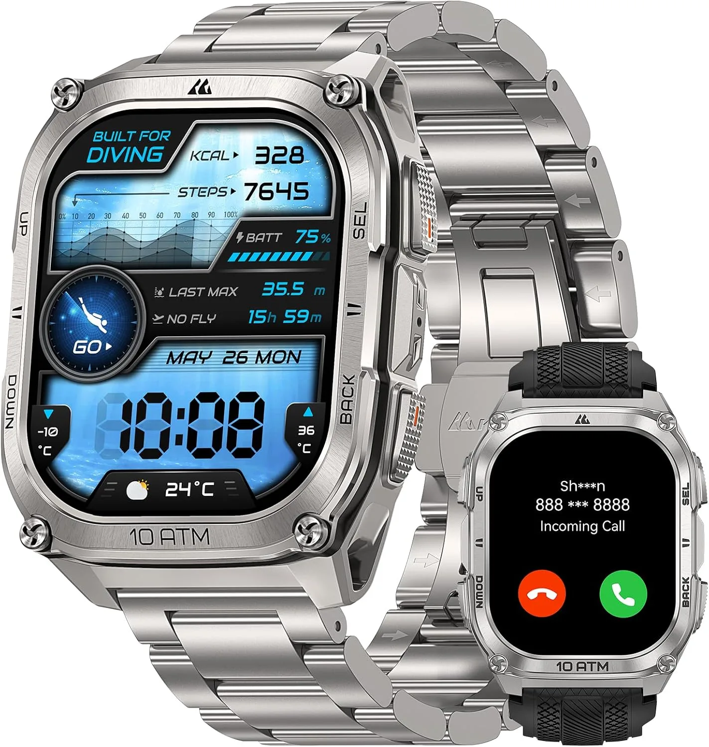 KOSPET Tank M4 Special Edition Smart Watch with Dual-Band GPS, Offline Maps