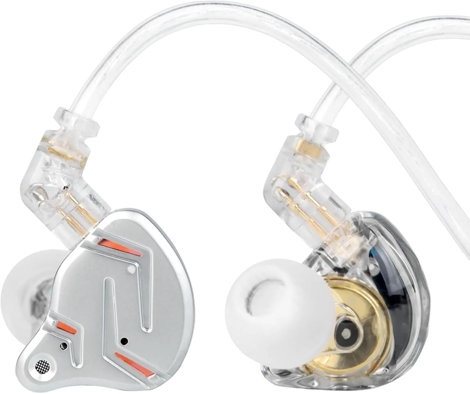 2026 Latest KZ ZST PRO X USB C Wired Headphones Type-C in Ear Monitors, 1BA 1DD Hybrid Driver Gaming Earbuds USB C Wired Earphones, Deep Bass Sound IEM for Gaming Music Video (USBC with mic, Silver)