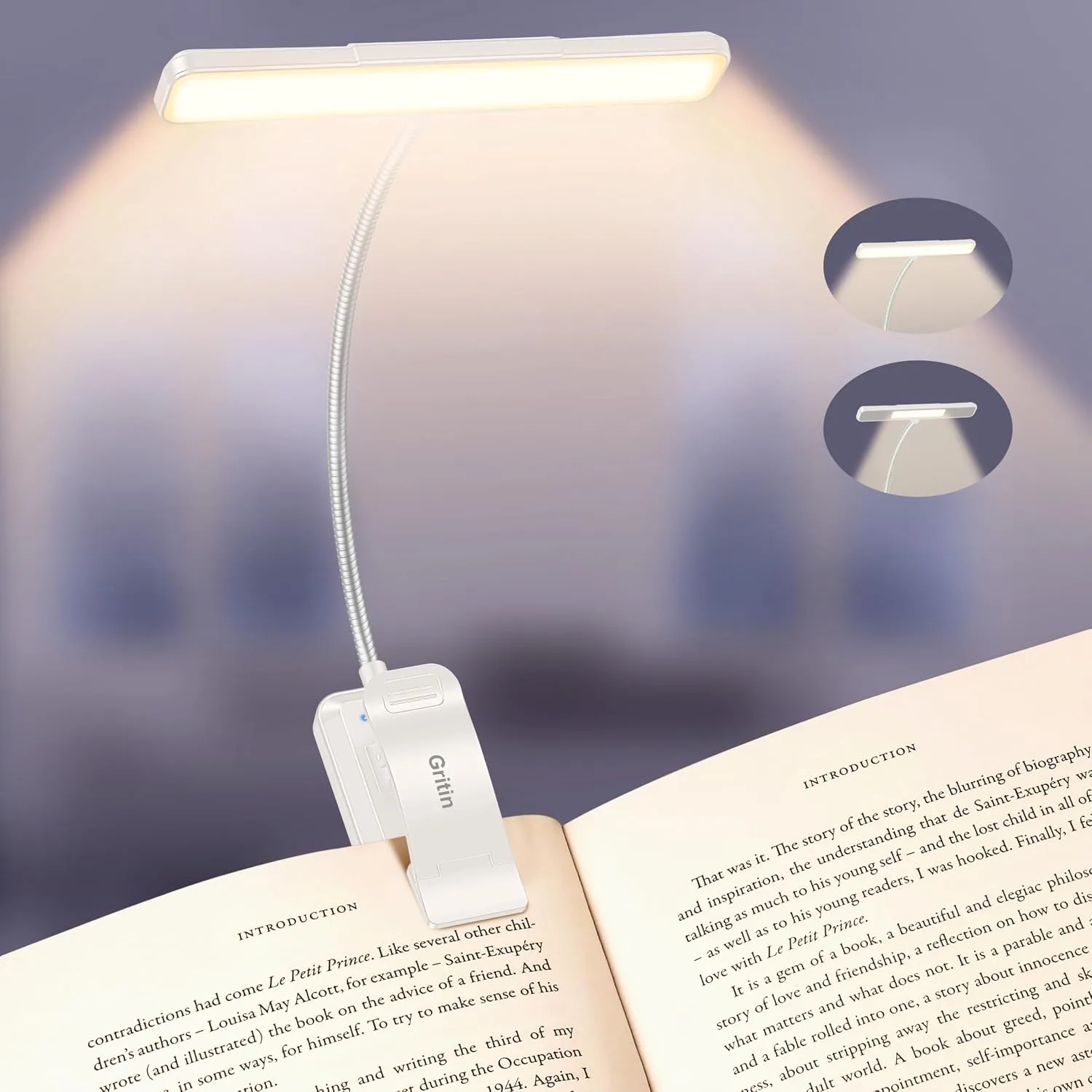 Gritin 2026 Gen 2 Book Light for Reading- 32 Eye Caring Full Spectrum LED