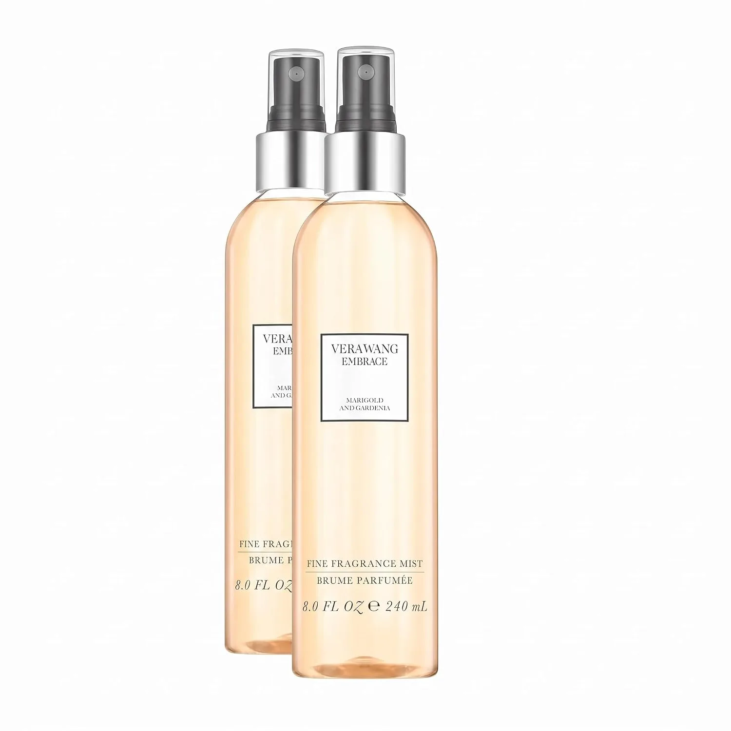 Vera Wang Embrace Body Mist for Women Marigold and Gardenia Scent, 8 Ounce Body Mist Spray Dreamy Floral and Warm Fragrance (Pack of 2)