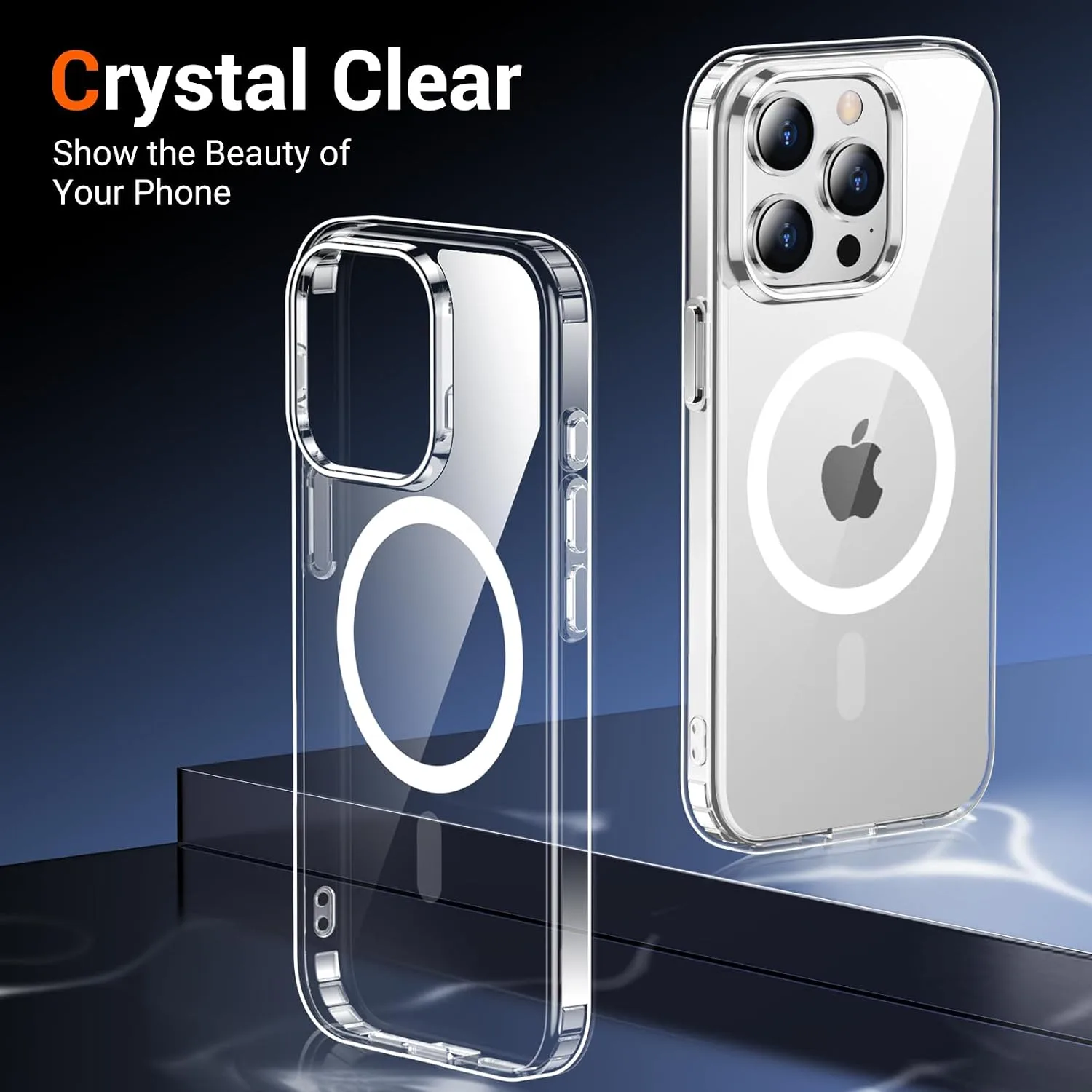Temdan for iPhone 14 Pro Case with Screen Protector Clear