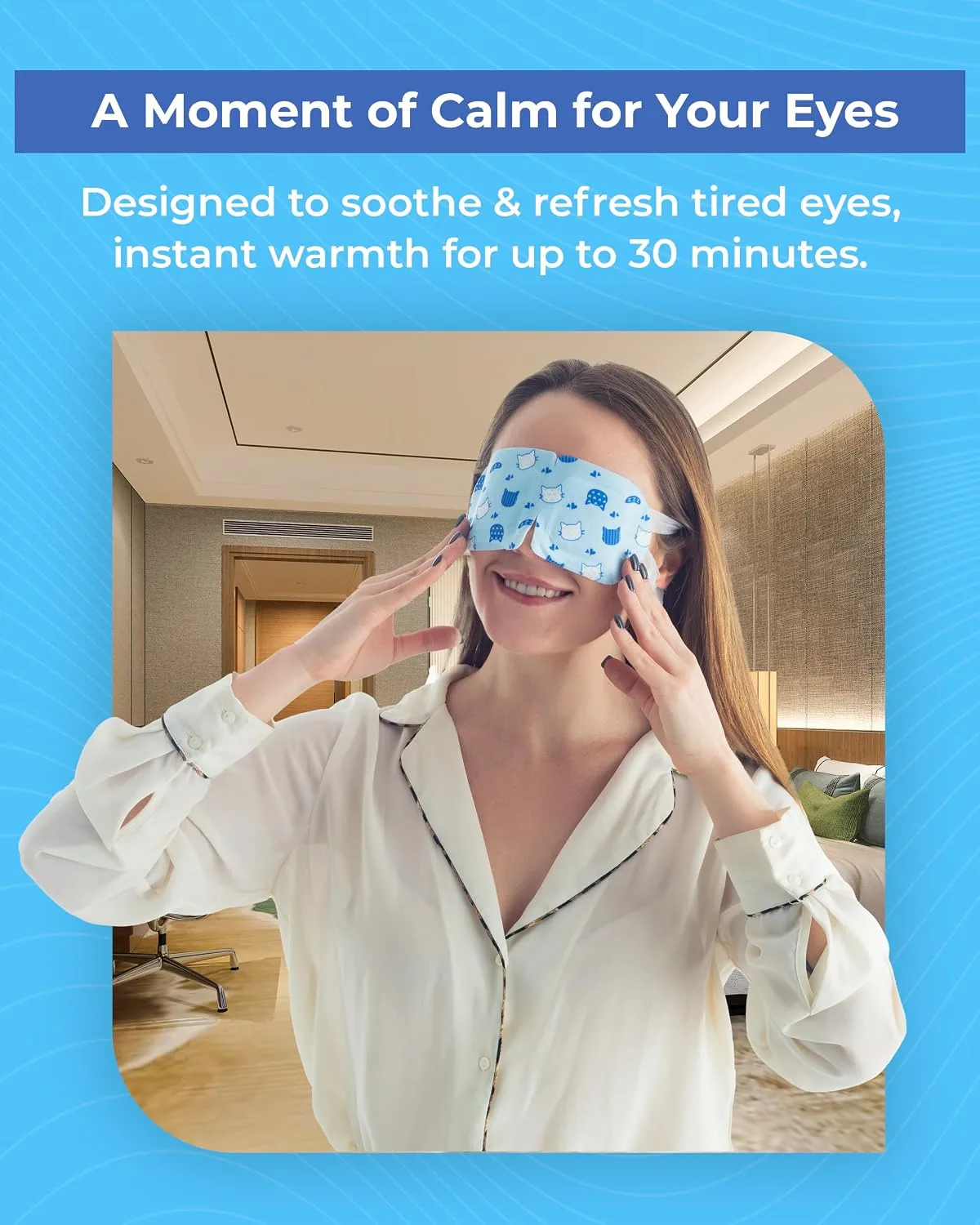 Warm Eye Mask Heated Compress for Dry Eyes, Stye Relief & Sleep - Pack of 10
