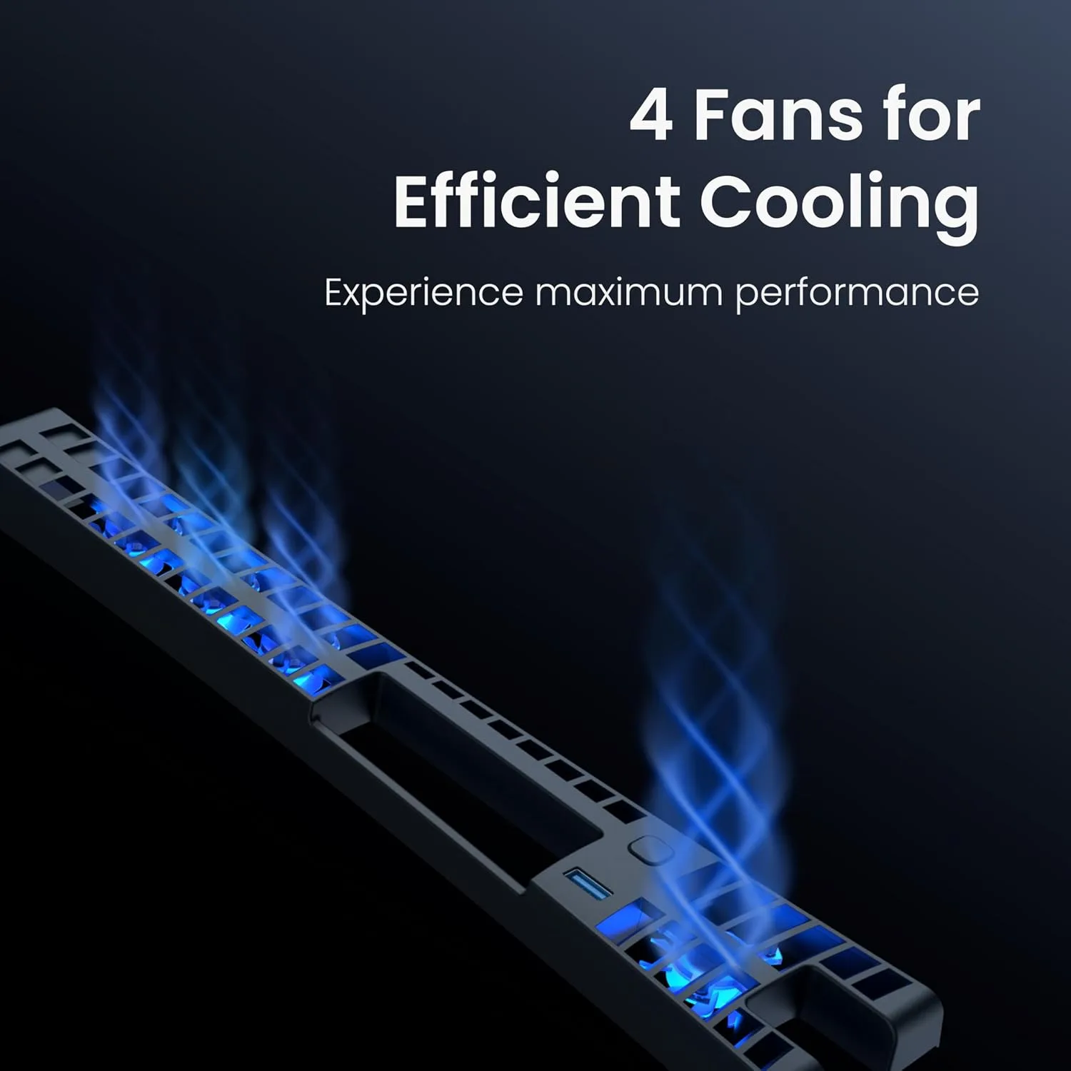 KIWIHOME Cooling Fan for PS5 Slim, 4-Fan Cooler with Auto Speed USB3.0