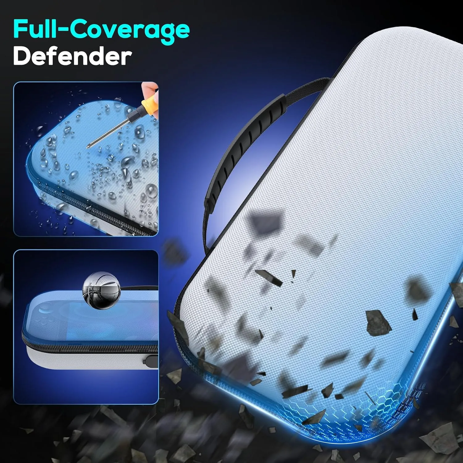 Auarte [Charge Inside Carrying Case for Switch 2 Console (2025)/OLED-White