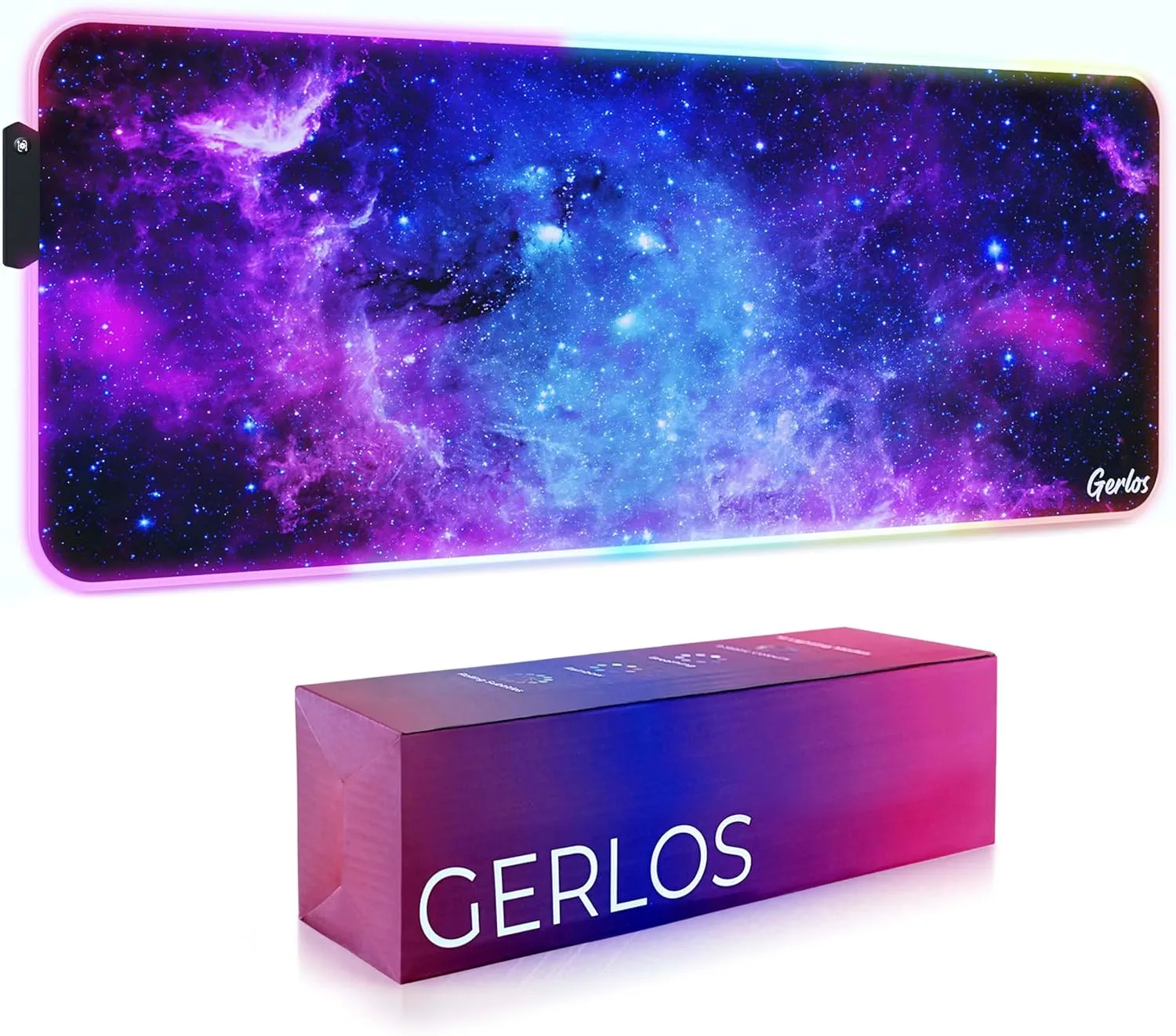 Gerlos RGB Gaming Mouse Pad, Large LED Mouse Pad for Gamer, 31.5" x 11.8"