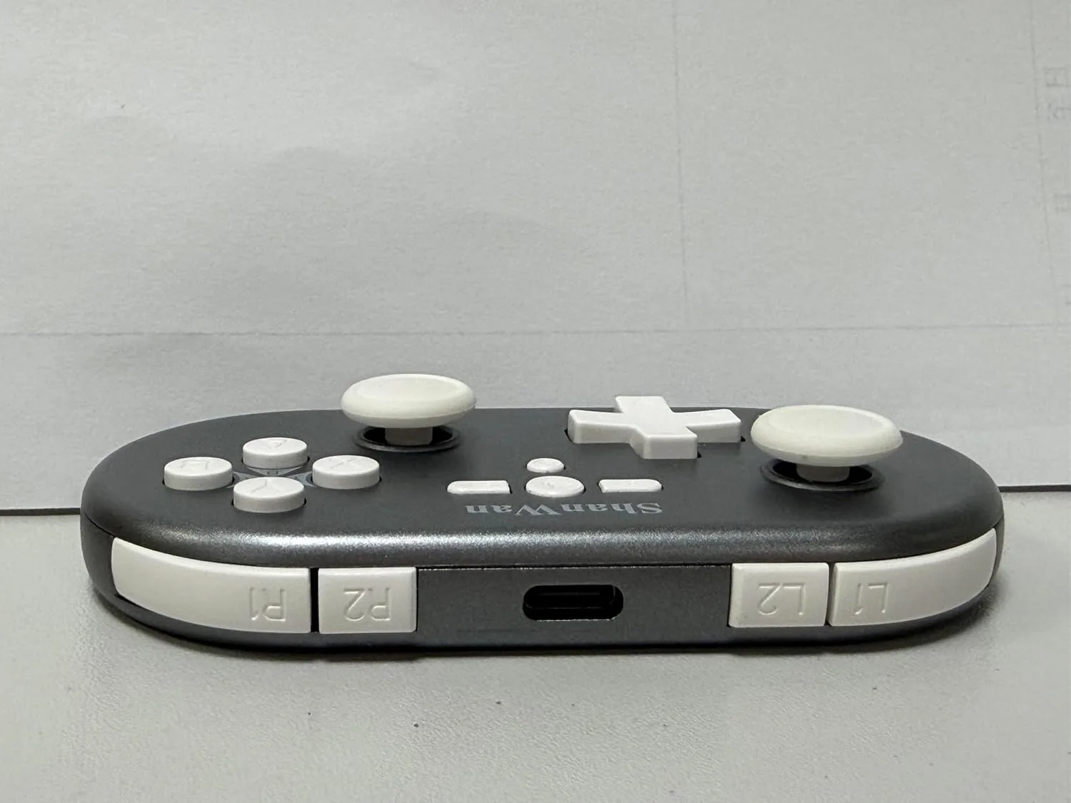 ShanWan Wireless Mini Controller for Switch, PC, iOS, Android, Supports Keyboard Mode for iPad Procreate (Silver)