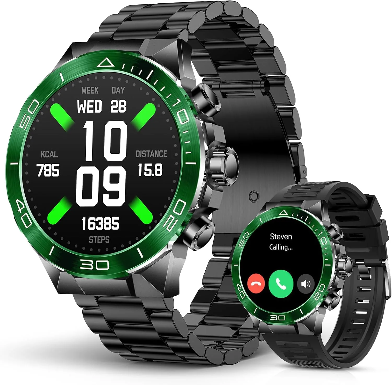 SOUYIE Men's Luxury Smart Watch 1.43" AMOLED Display HD Bluetooth Calling