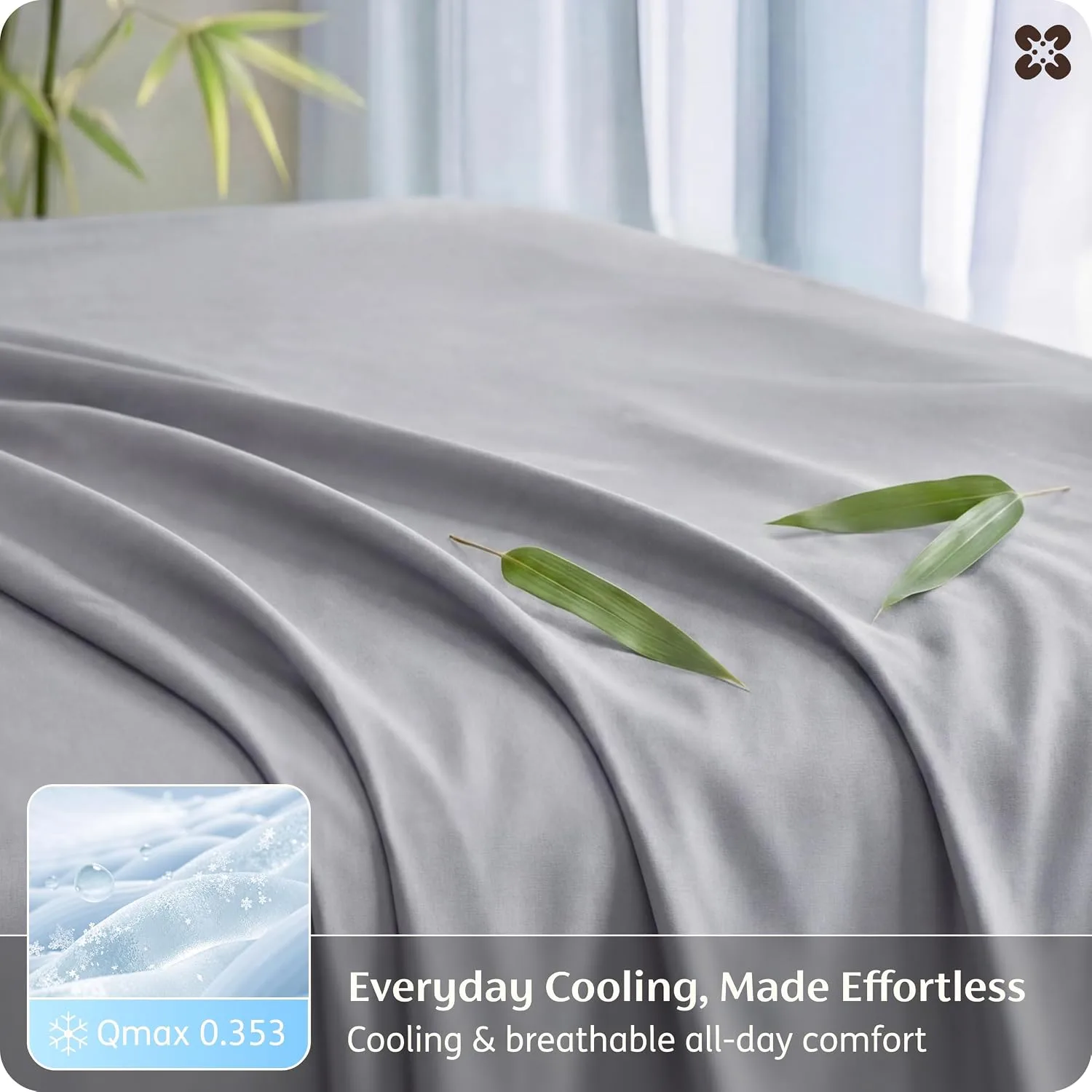 Bedsure PureWoven 100% Rayon Derived from Bamboo, Full Size Sheets, 4 PCS