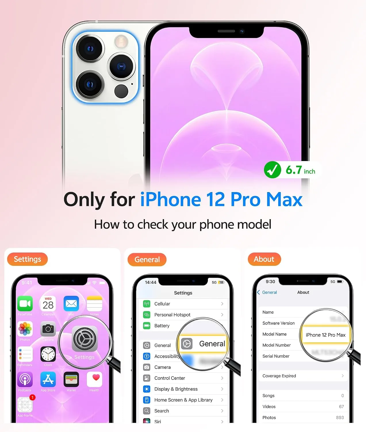 FNTCASE for iPhone 12 Pro Max Case, Fit for Magsafe, Translucent Matte Back