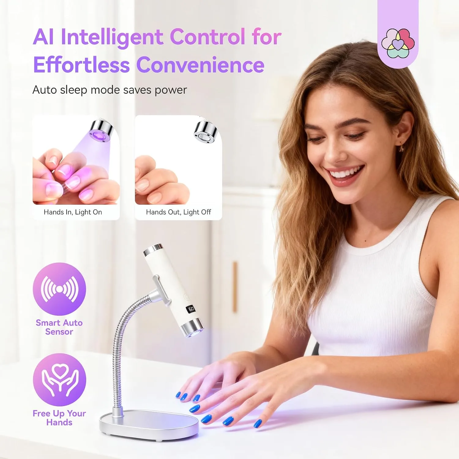 SAVILAND U V Light for Gel Nails with Magnetic Stand