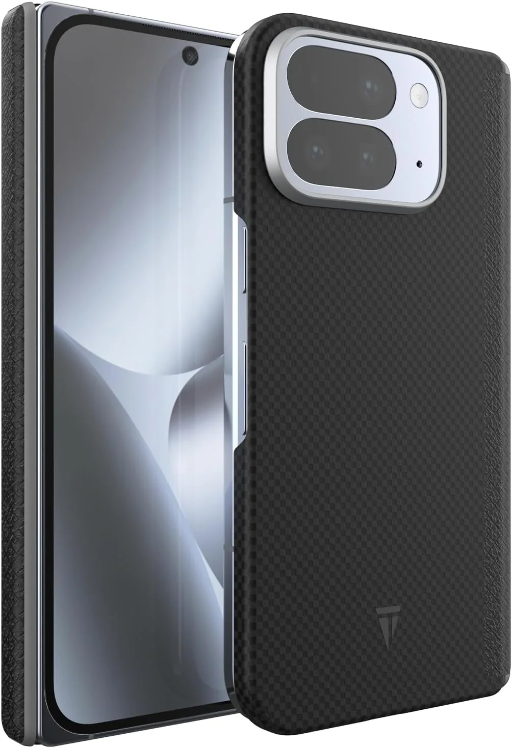 Carcasa Tudia Aramid Fiber 1500D para Google Pixel 10 Pro Fold 2025 Negra